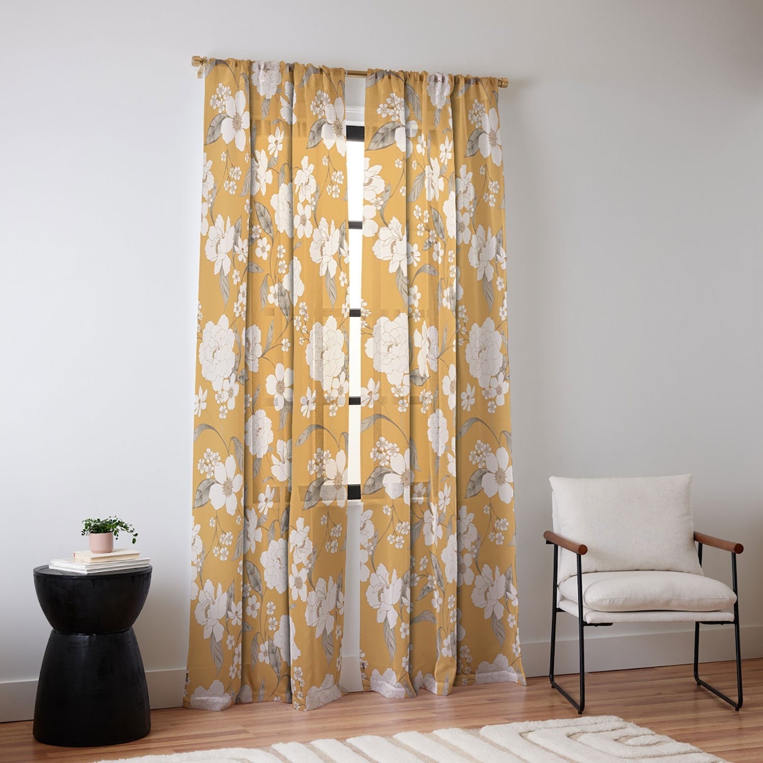 Gabriela Fuente Roberta Sunflower Sheer Non Repeat