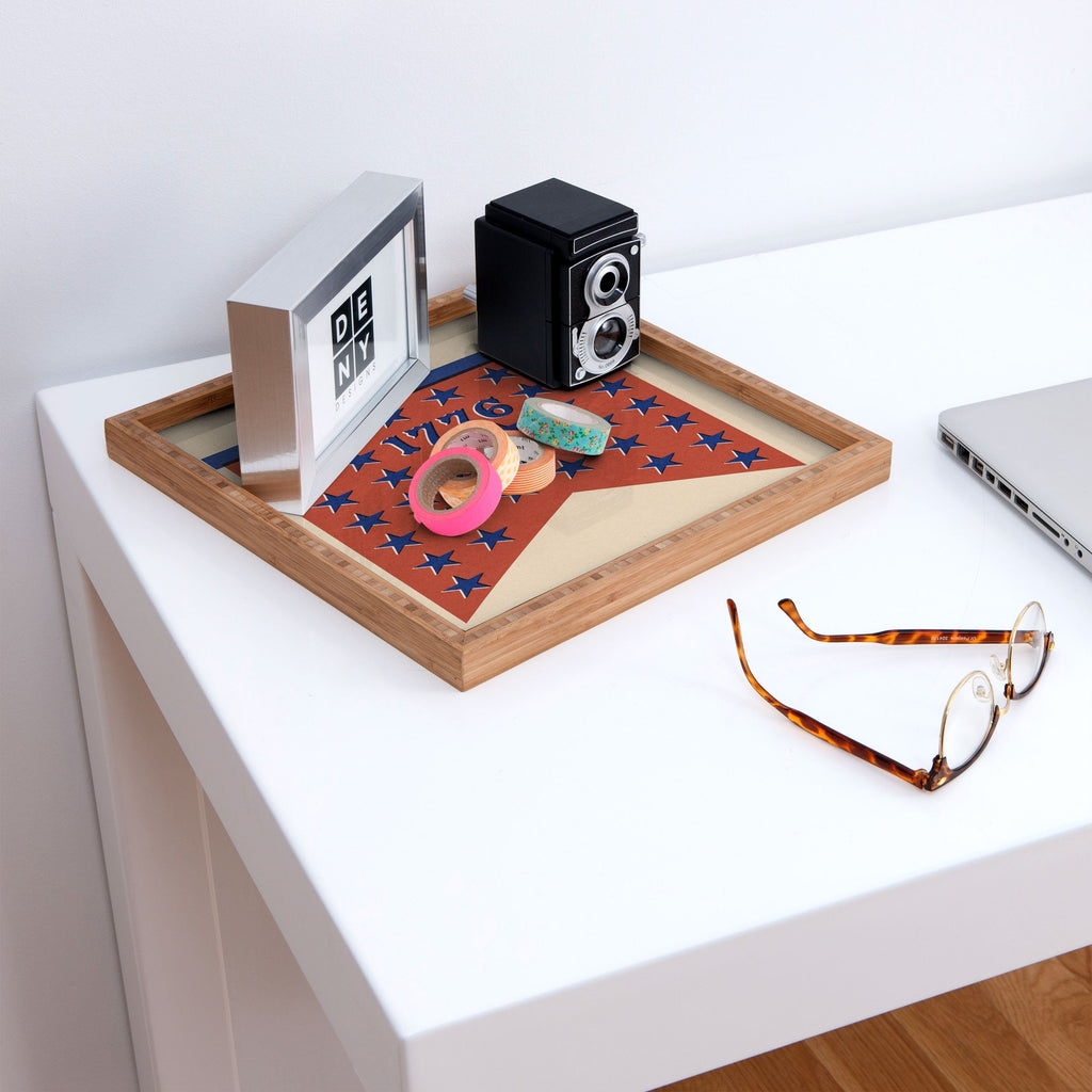 DENY Designs Star Banner Square Tray
