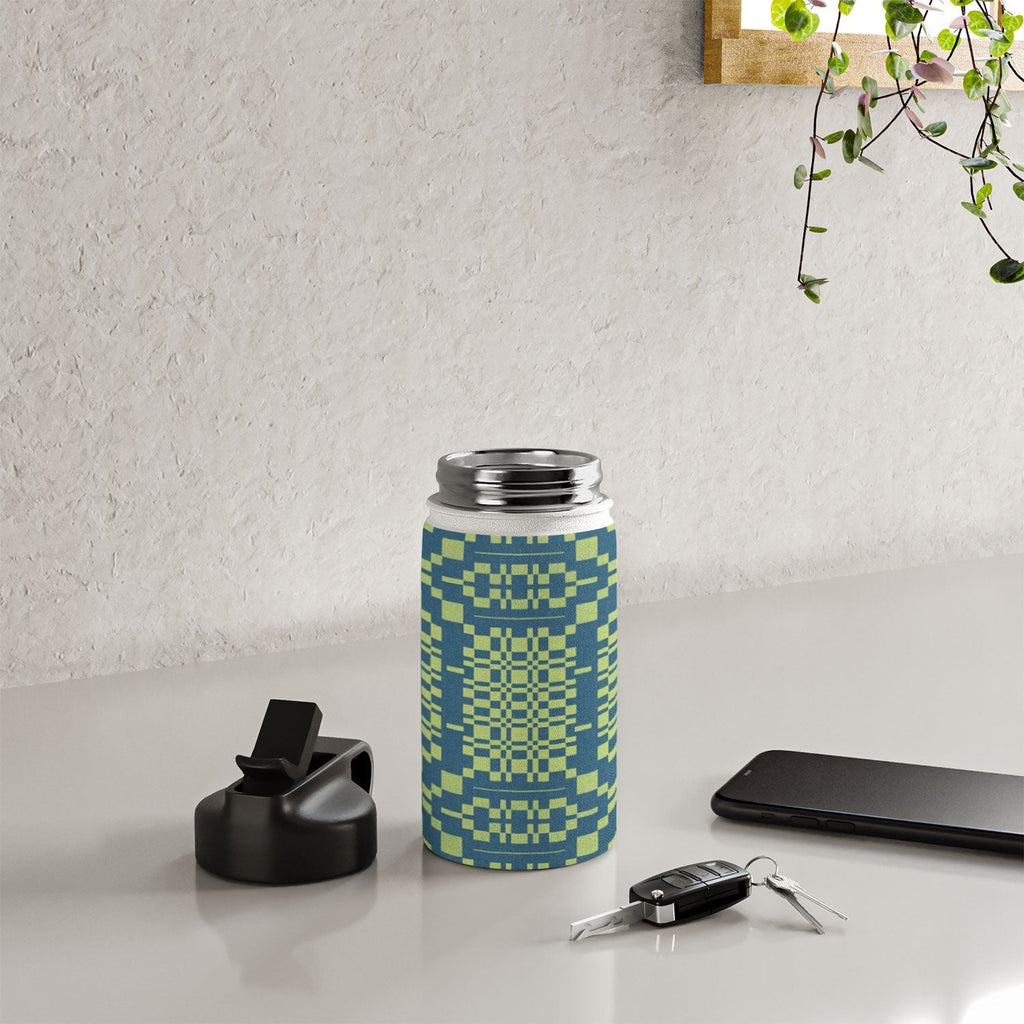 Marta Barragan Camarasa Nostalgic Grid Design Water Bottle