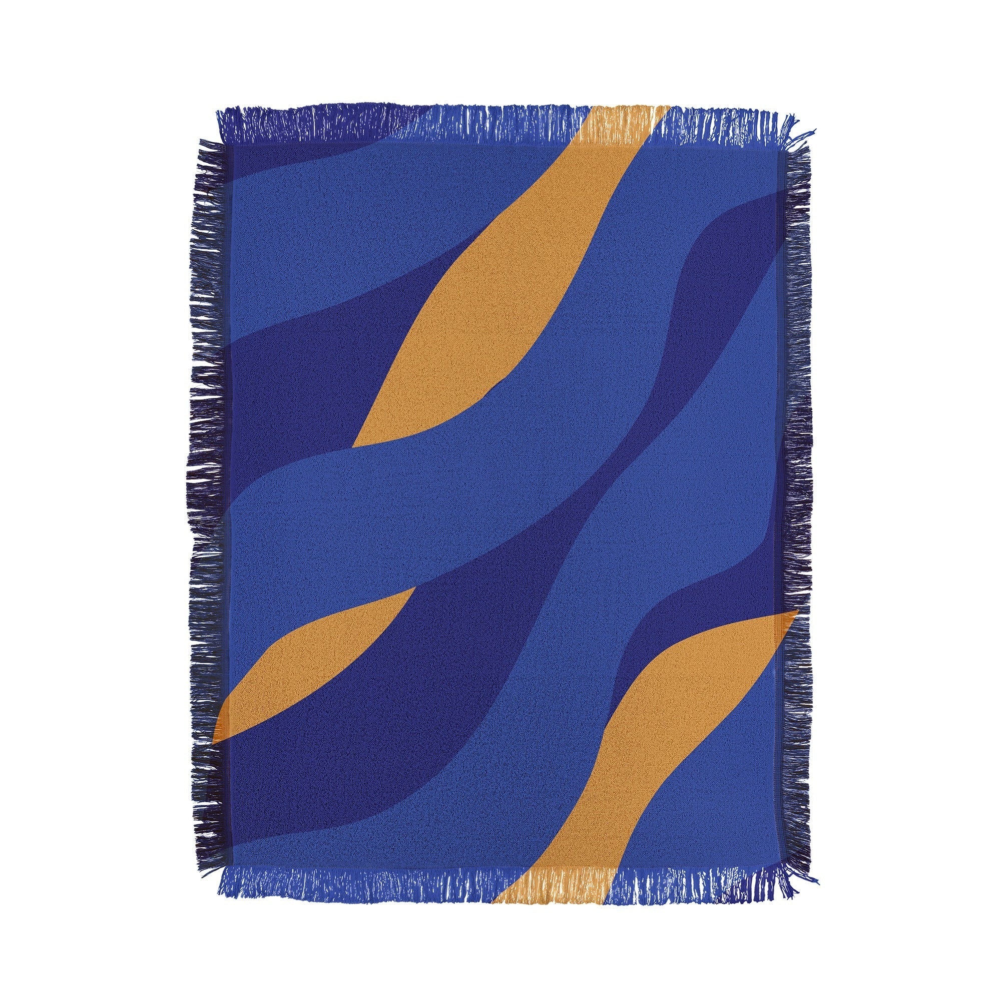 Camilla Foss Pebbles in Stream Throw Blanket