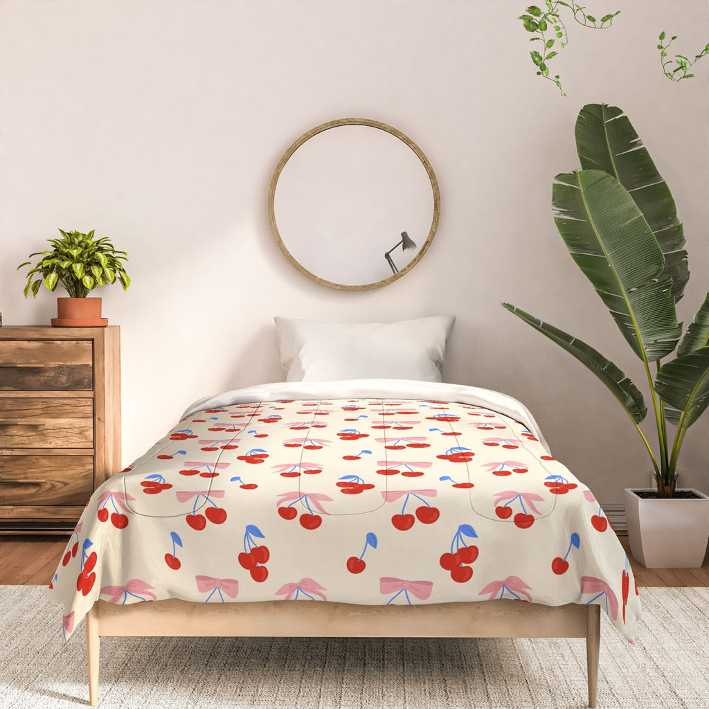 Design by Spark Cherries And Ribbons Comforter