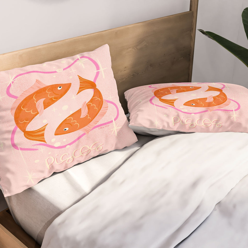 Little Om Zodiac Sign Pisces Pillow Shams