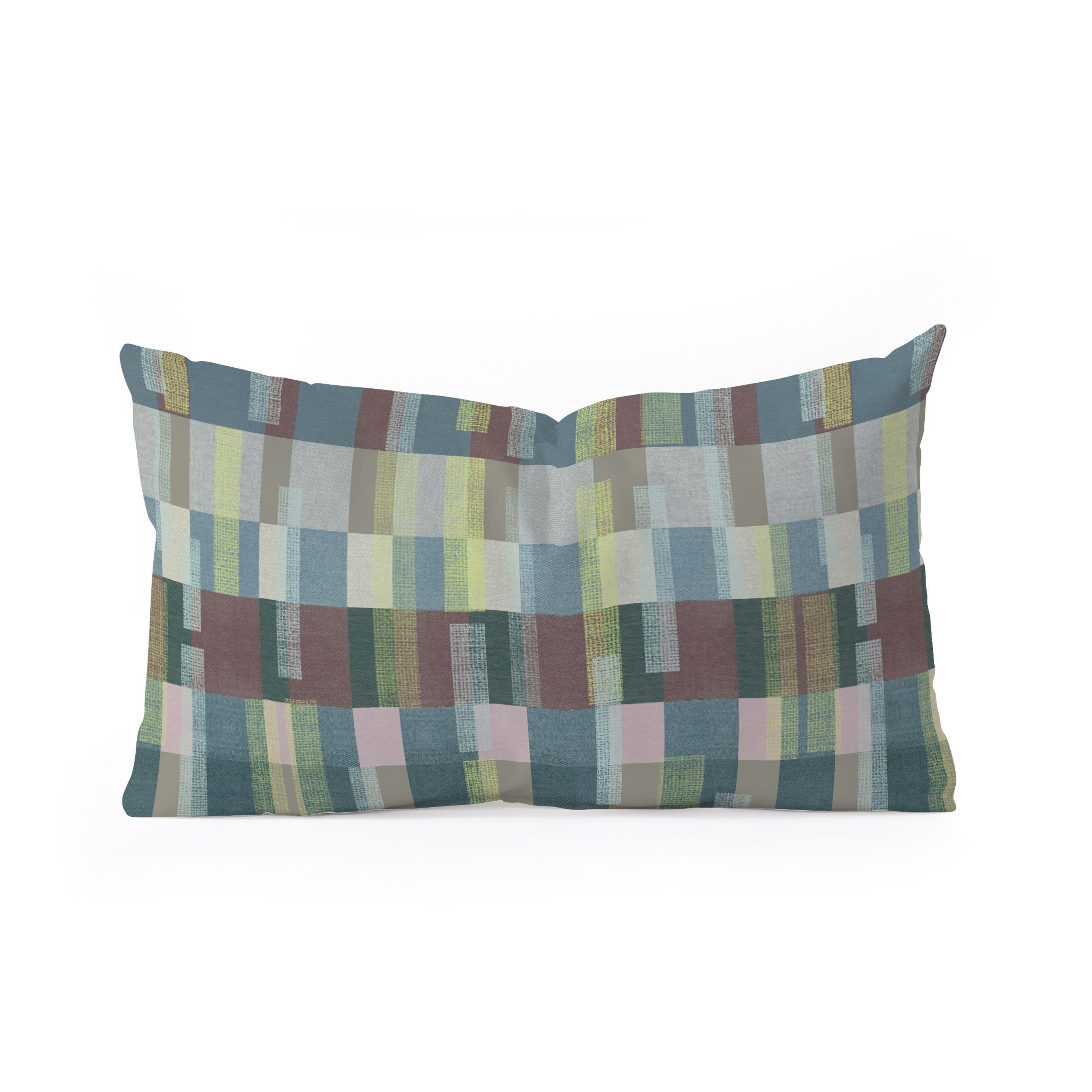 Marta Barragan Camarasa Dynamic Linear Blocks Oblong Throw Pillow
