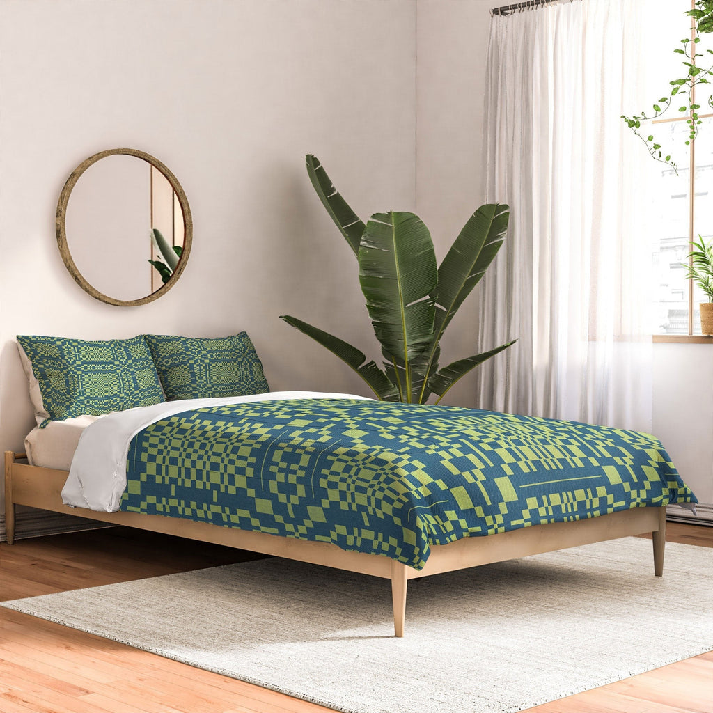 Marta Barragan Camarasa Nostalgic Grid Design Comforter
