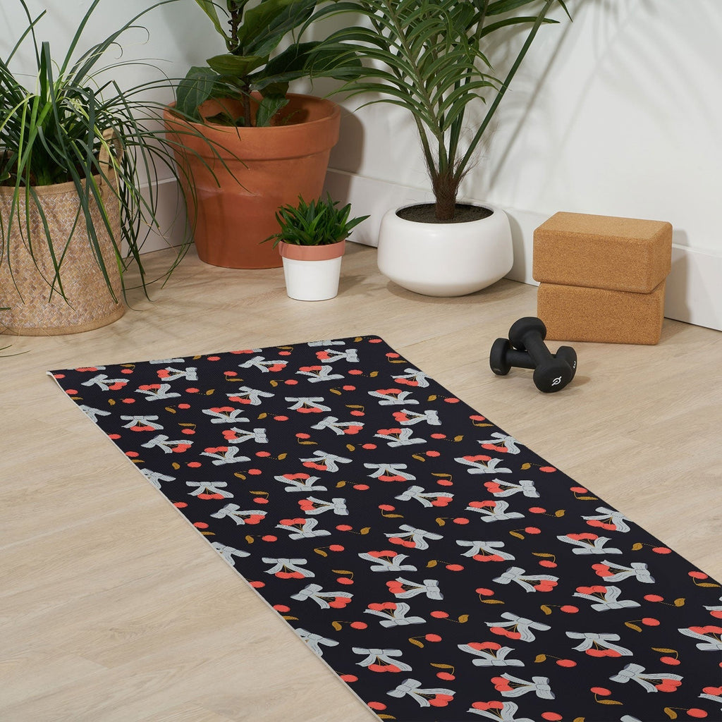 Jennifer Labre Cherries and Bows Yoga Mat