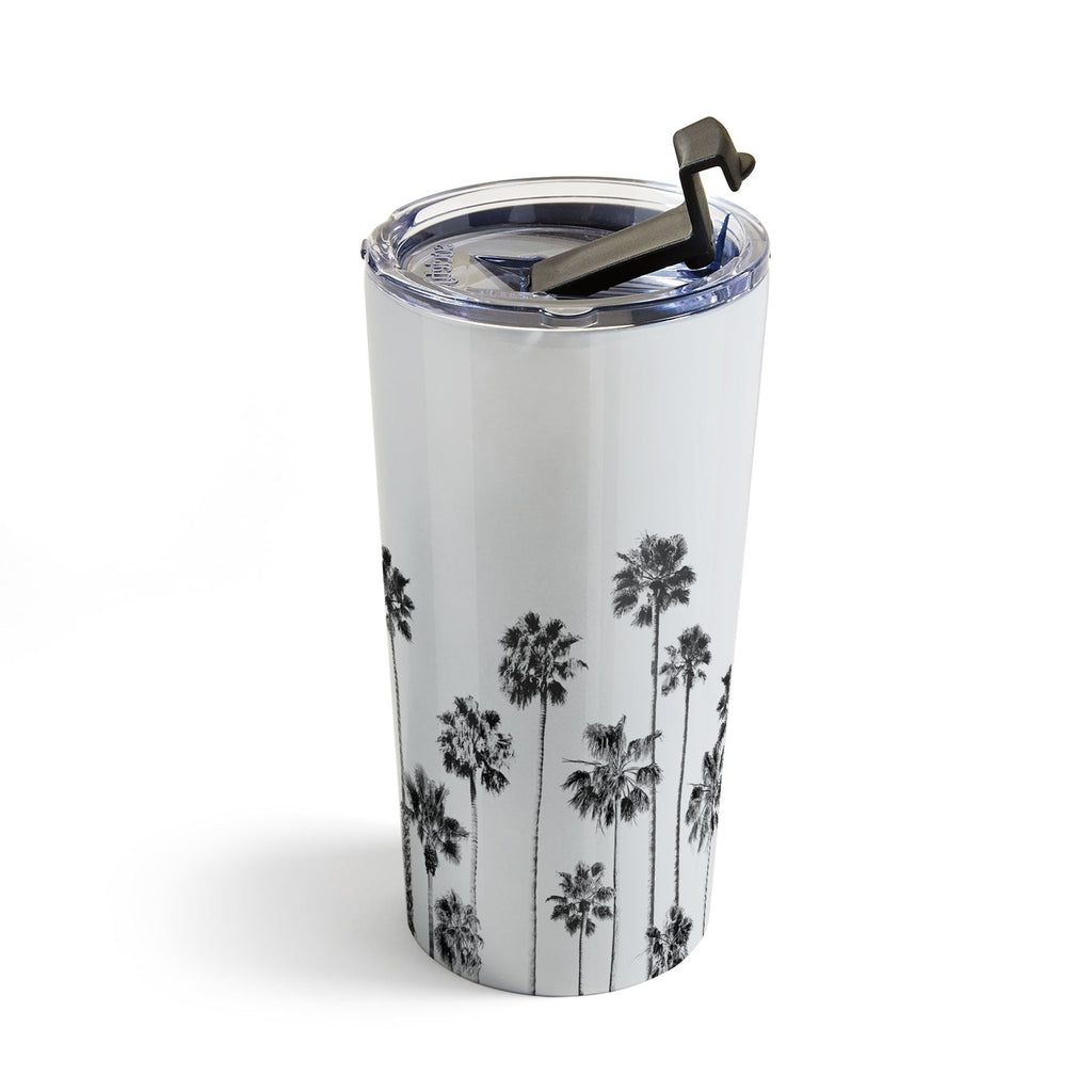 Gal Design Black And White Palms Travel Mug