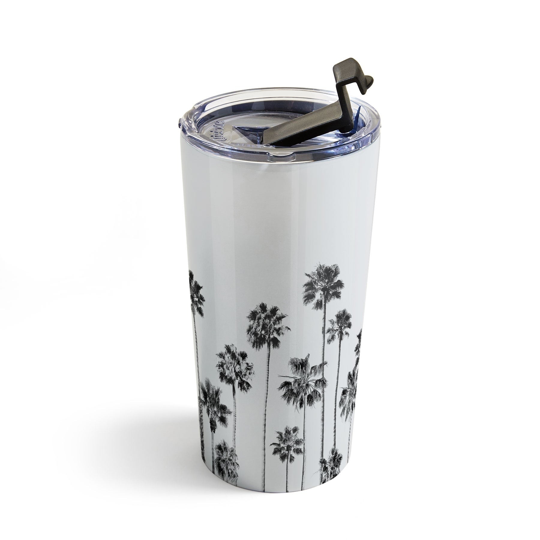 Gal Design Black And White Palms Travel Mug