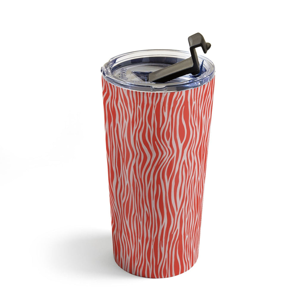 Avenie BR Red Zebra Stripe Travel Mug