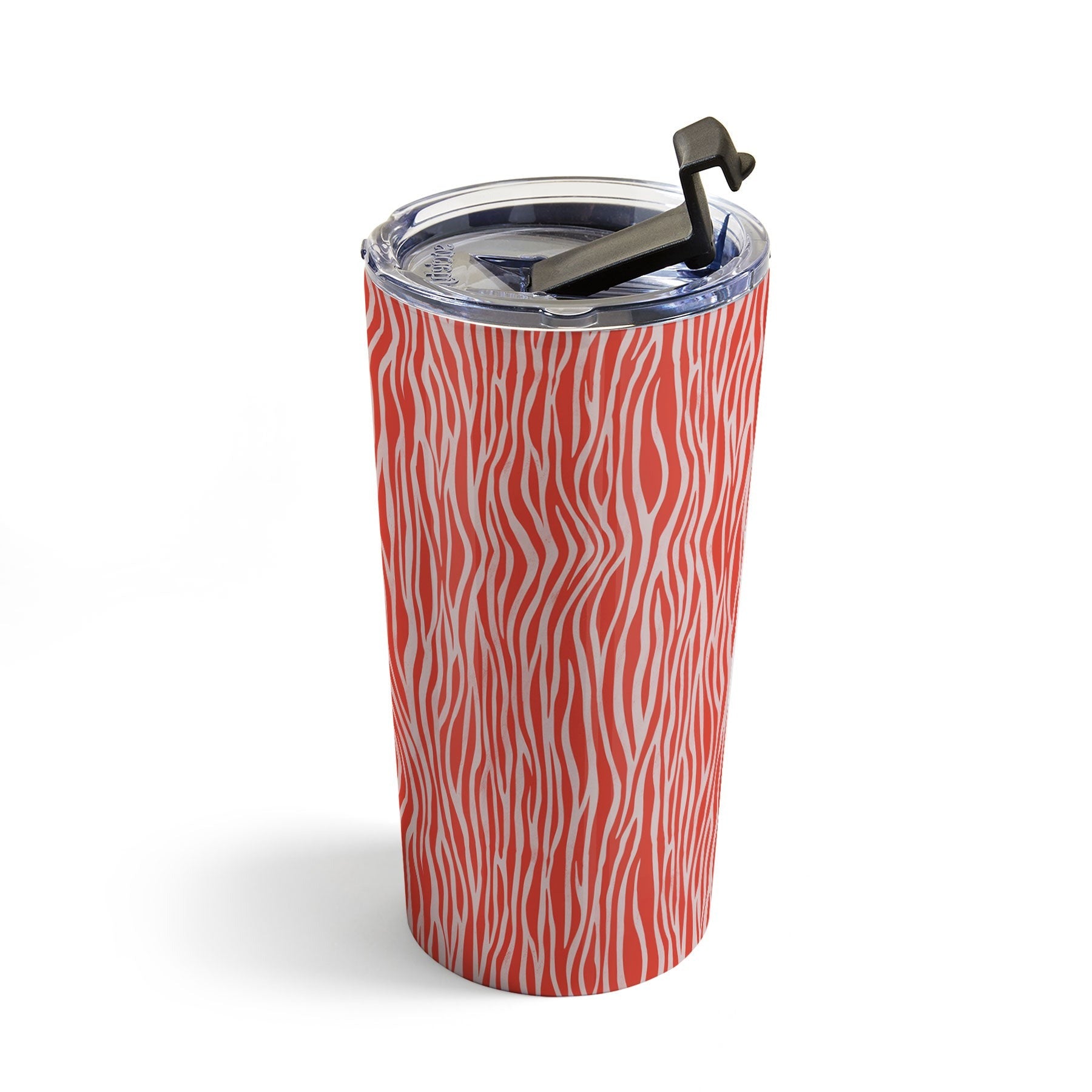 Avenie BR Red Zebra Stripe Travel Mug