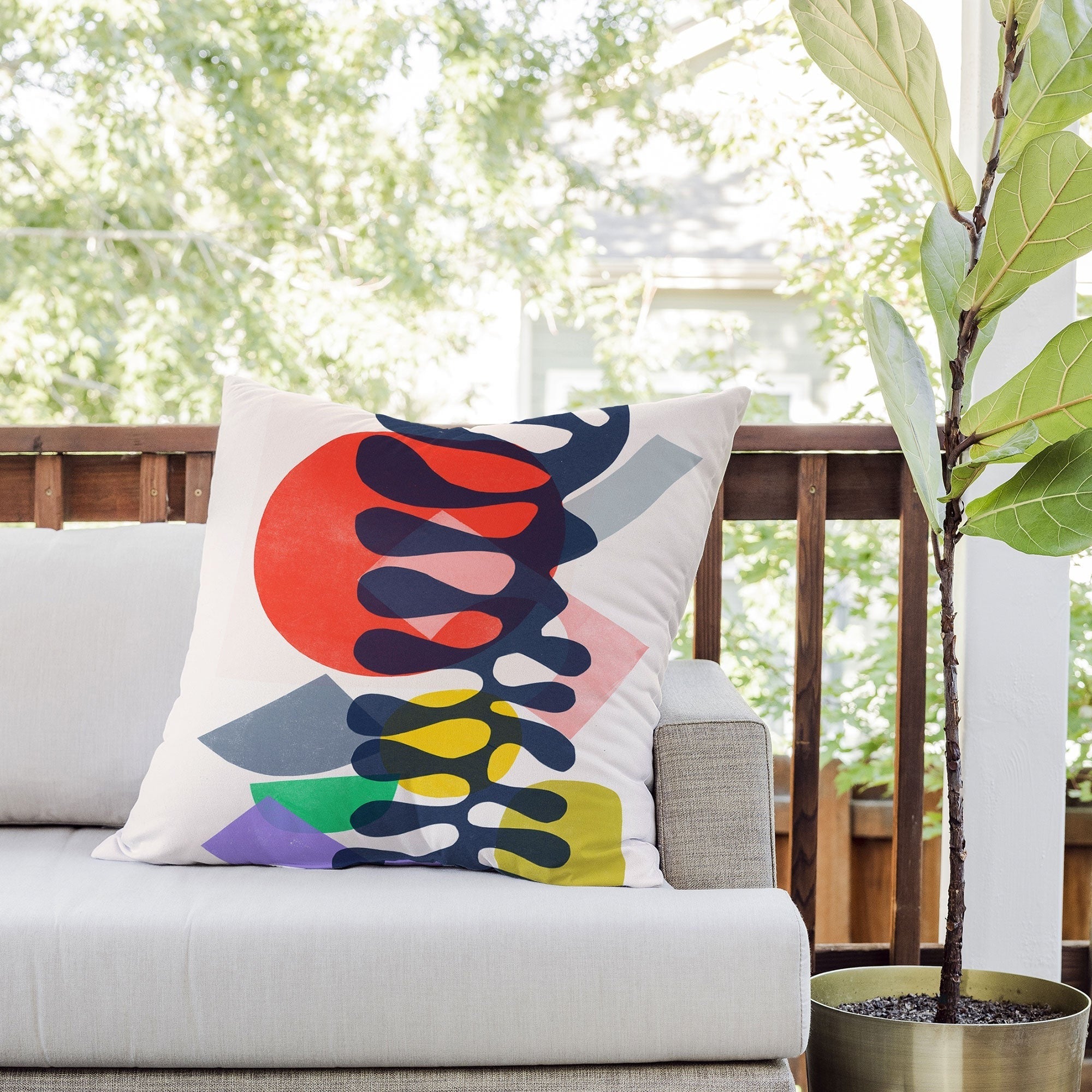 Garima Dhawan growing 1 Outdoor Throw Pillow