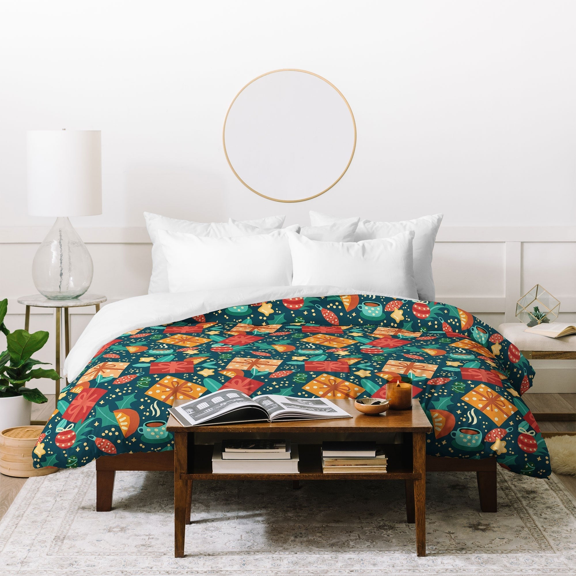 Valeria Frustaci Christmas pattern Duvet Cover