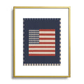 DENY Designs Gingham Flag Metal Framed Art Print