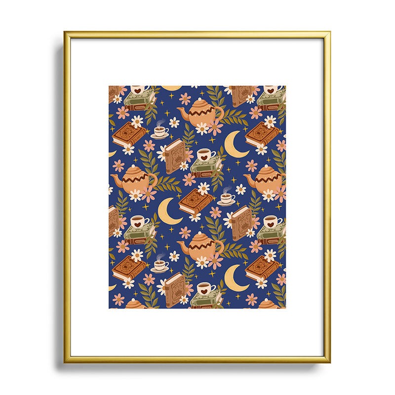 Avenie Moonlit Reading Nook II Metal Framed Art Print