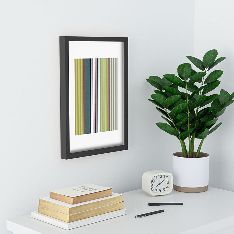 Marta Barragan Camarasa Colorful Stripe Delight Recessed Framing Rectangle