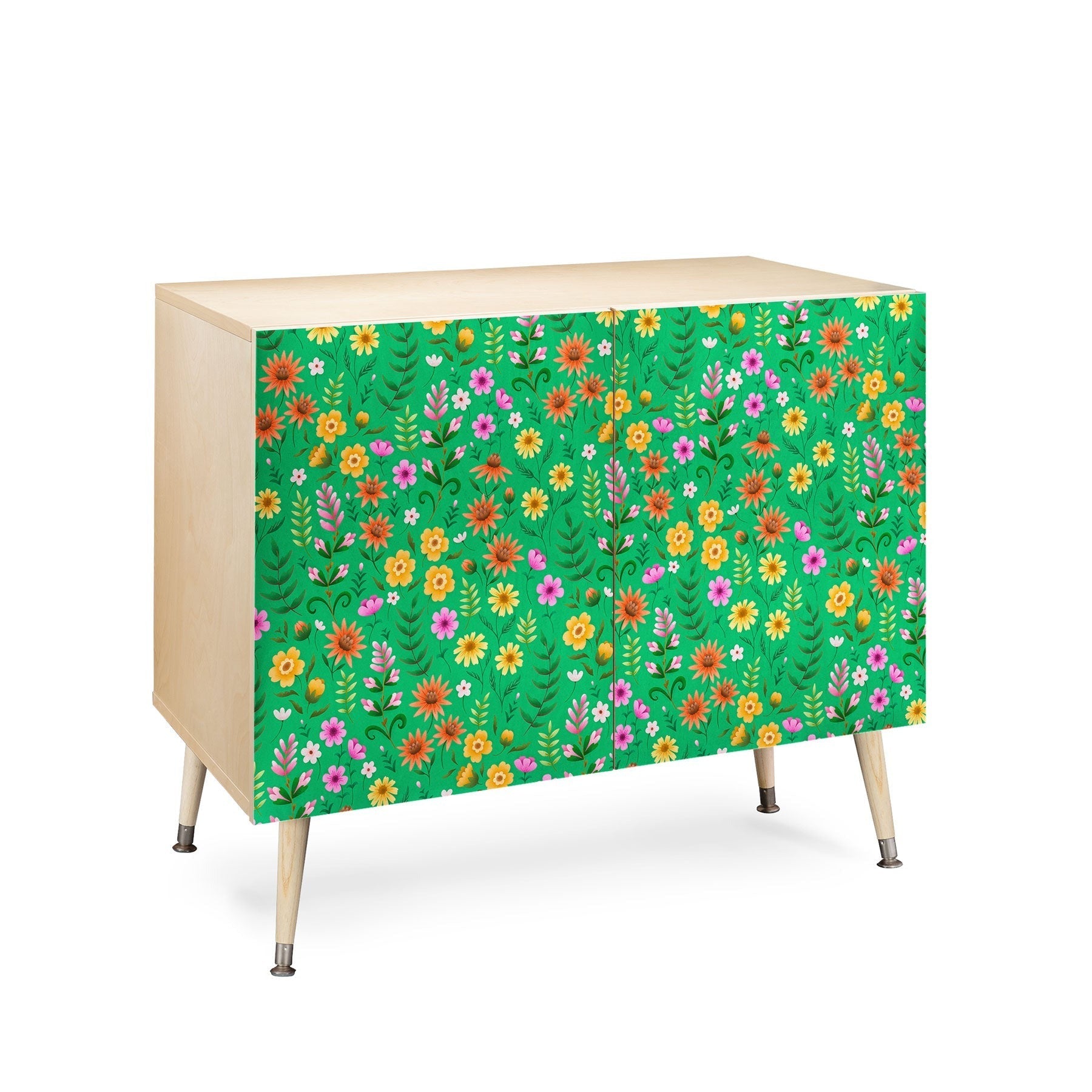 Pimlada Phuapradit Ditsy Spring Floral Green Credenza