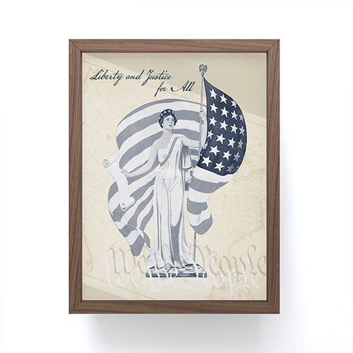 DENY Designs Liberty and Justice Woman Framed Mini Art Print