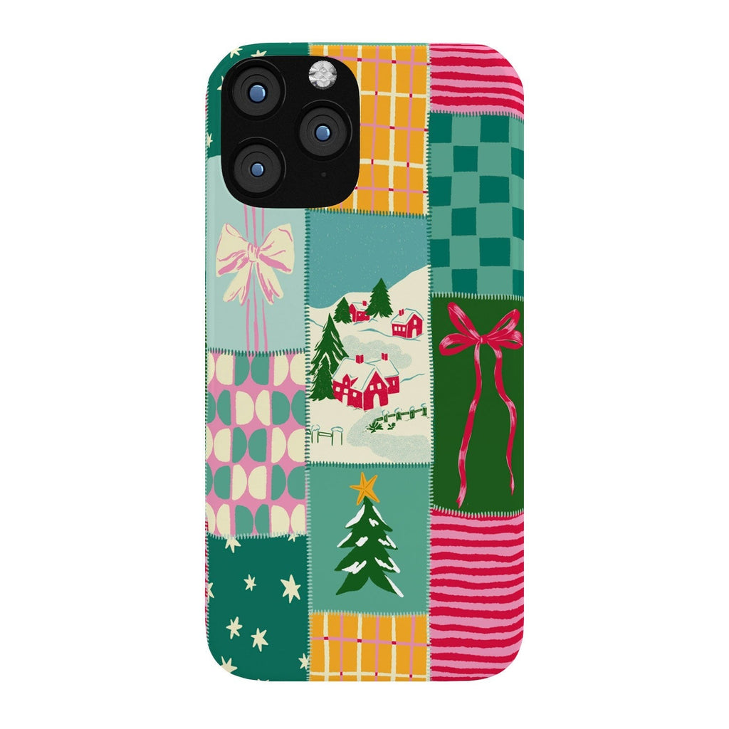 LouBruzzoni Cozy Christmas Patchwork Phone Case