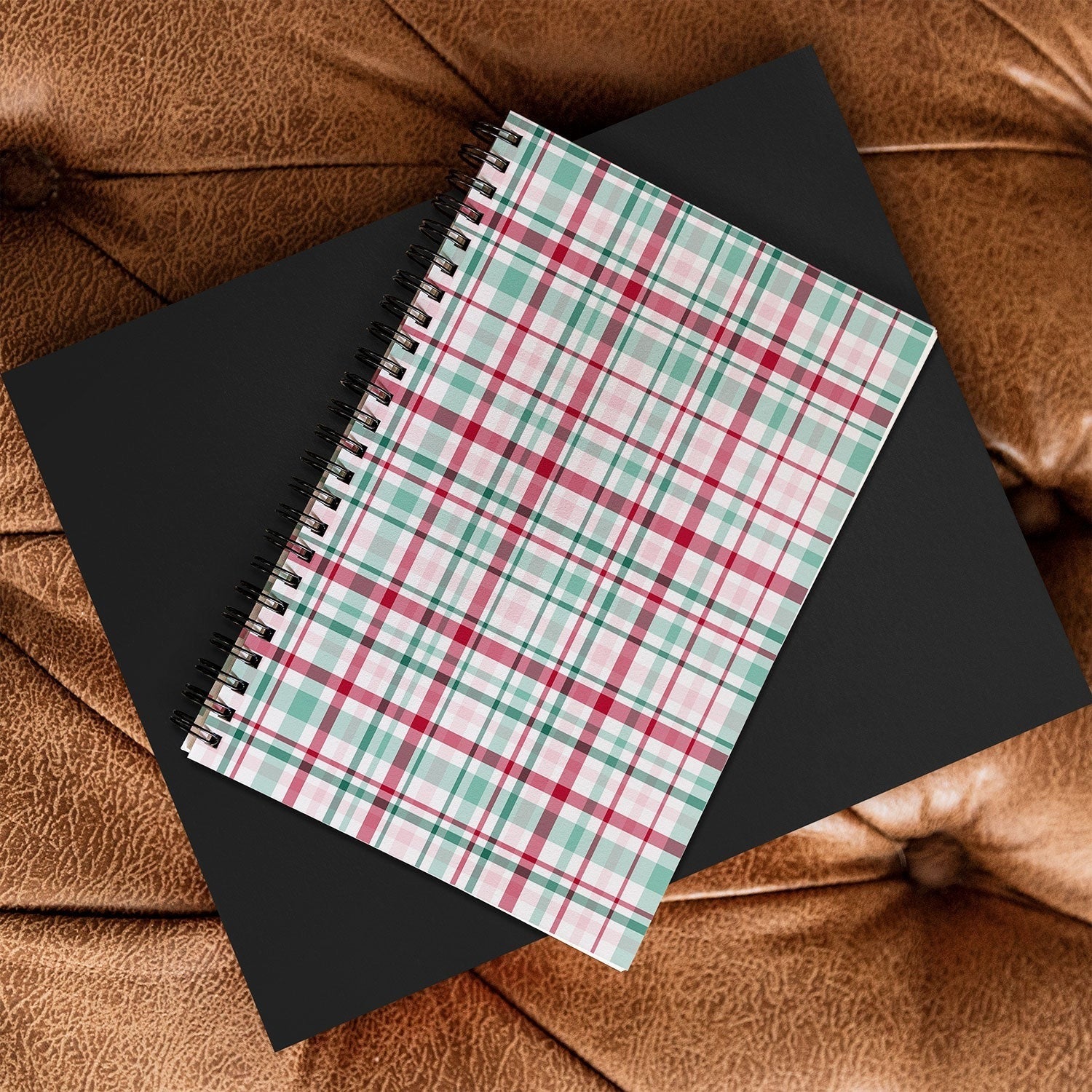 Lisa Argyropoulos Merry Vintage Plaid Spiral Notebook
