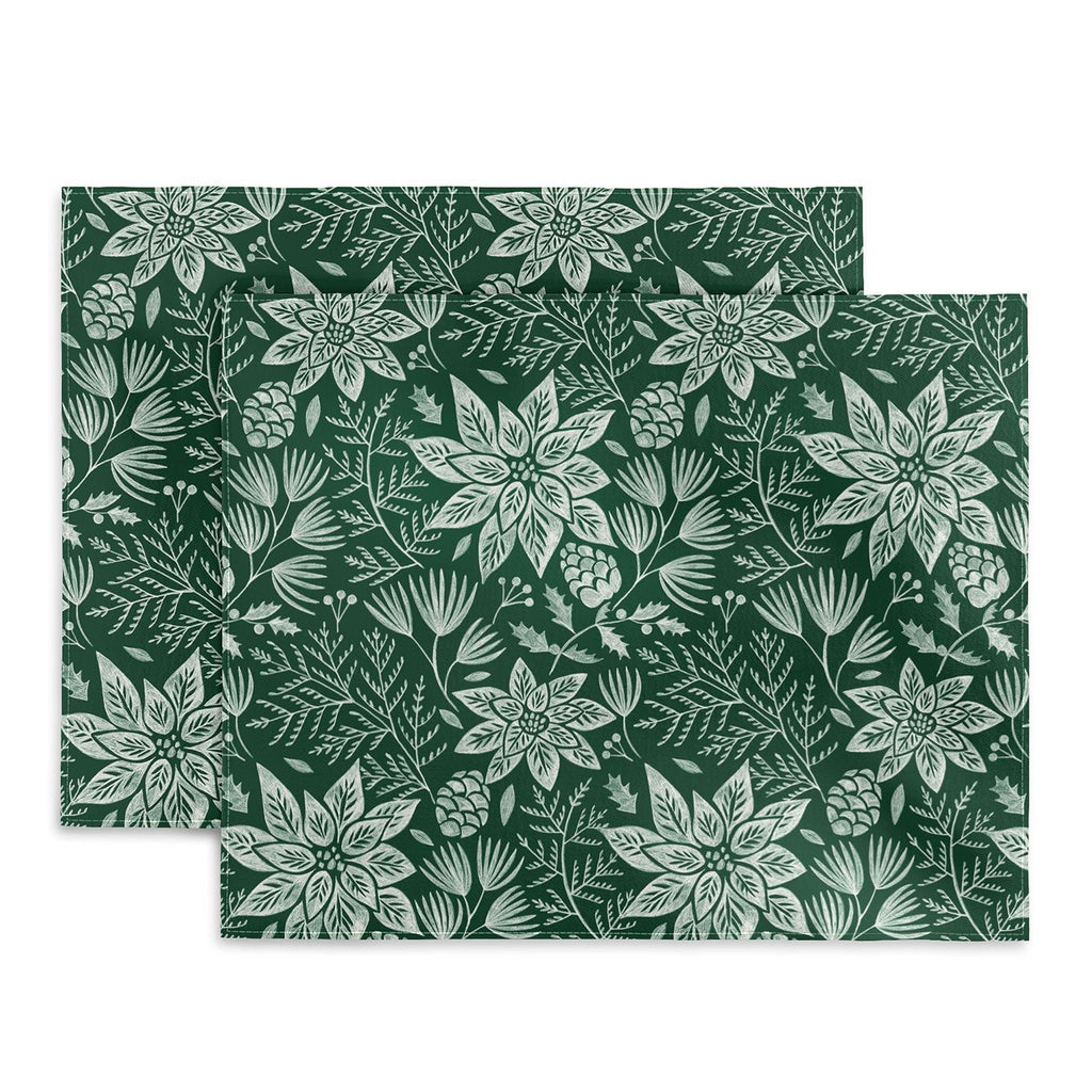 Pimlada Phuapradit Christmas Poinsettia Placemat