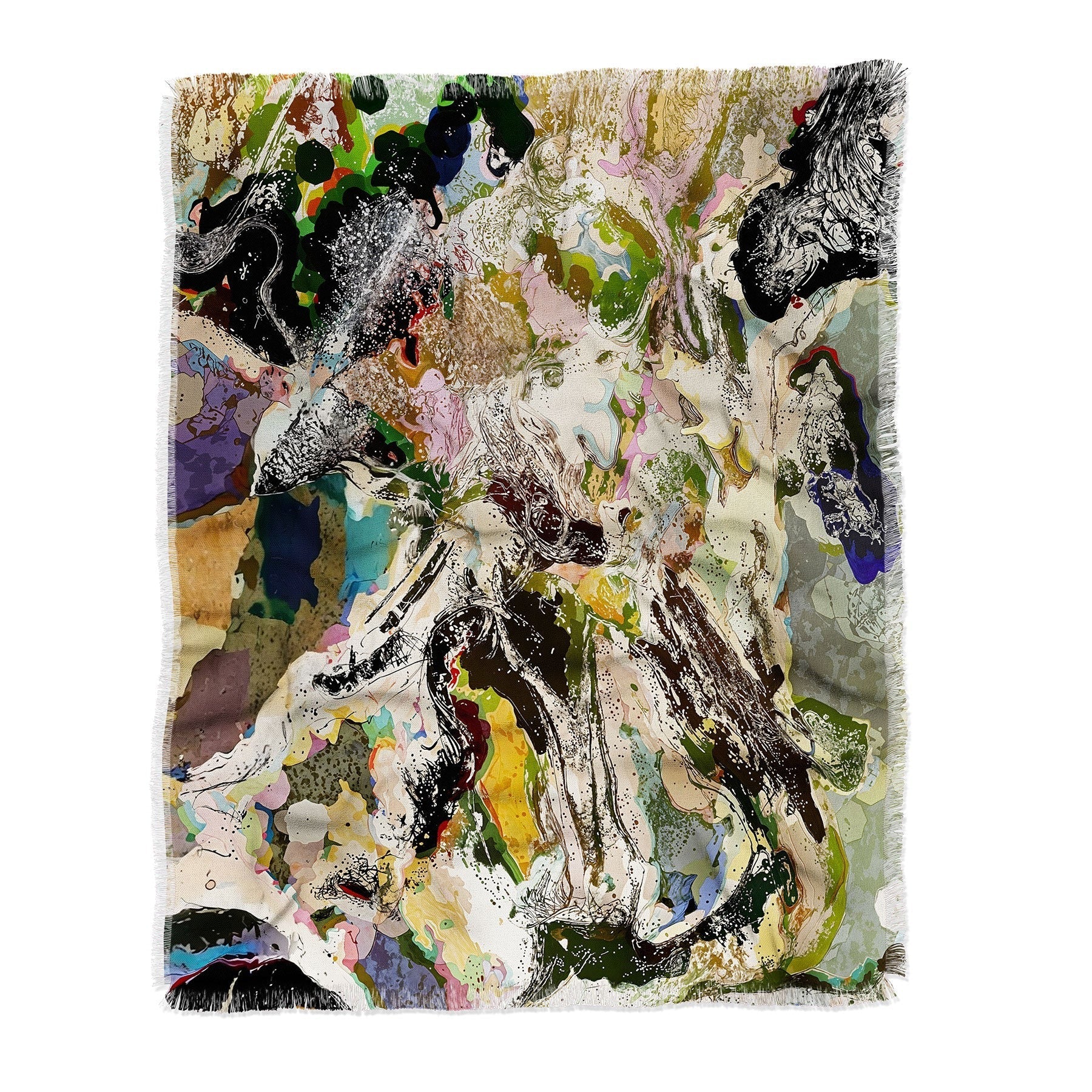 83 Oranges Echoes Beneath the Surface Throw Blanket