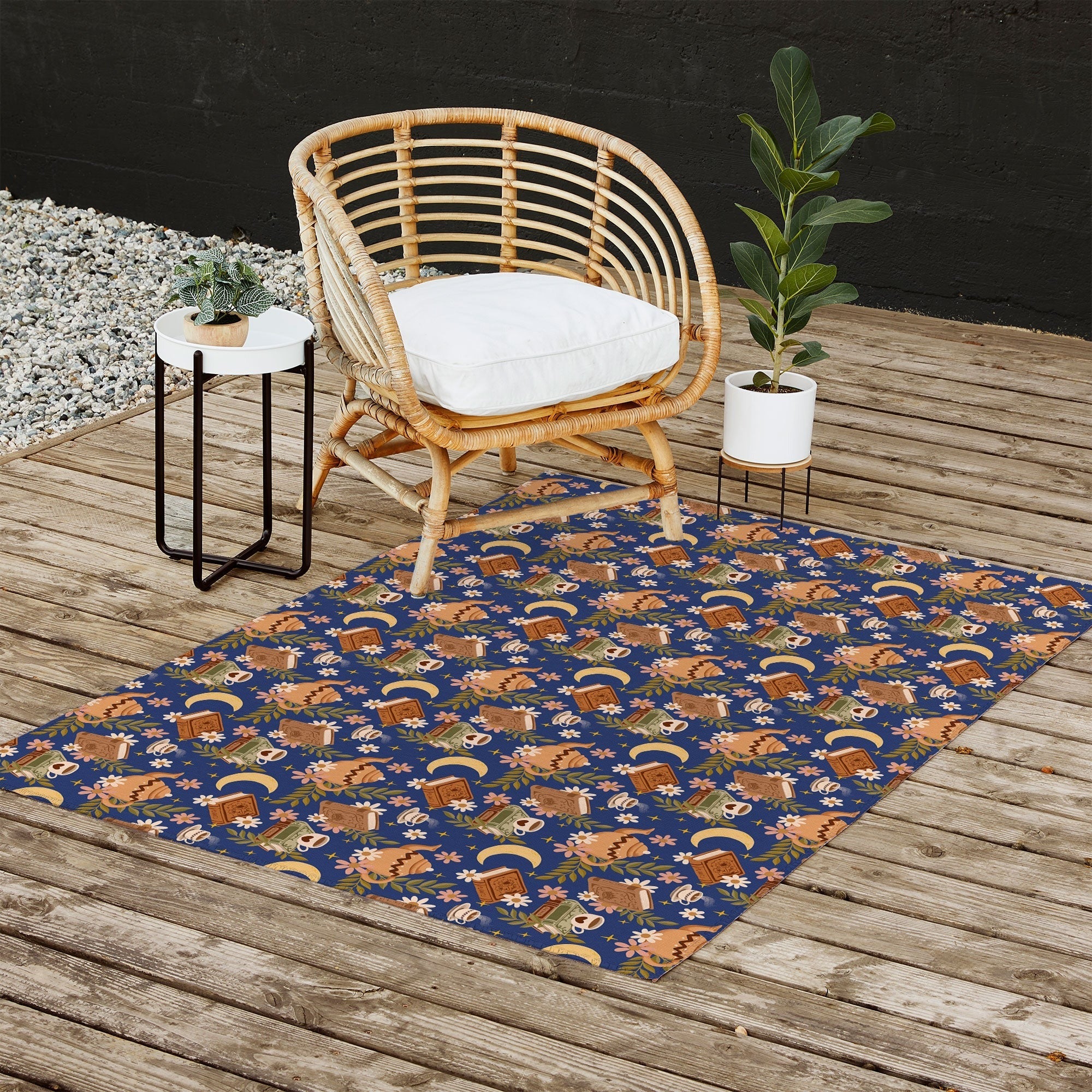 Avenie Moonlit Reading Nook II Outdoor Rug