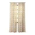 Ninola Design Everyday Artifact Checker Mosaic Tiles Geometry Yellow Sheer Window Curtain