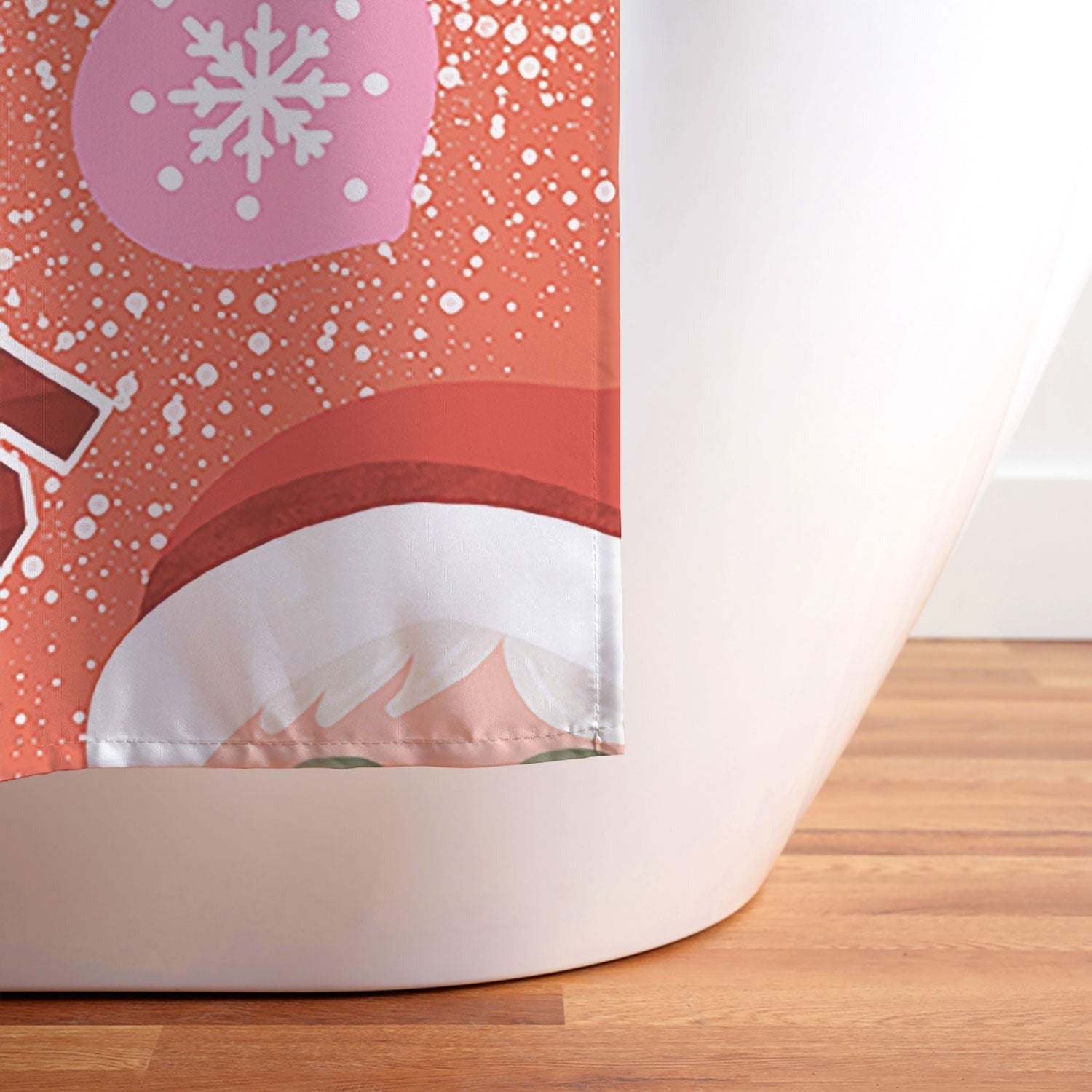 Design by Spark Sporty Volleyball Santa Shower Curtain
