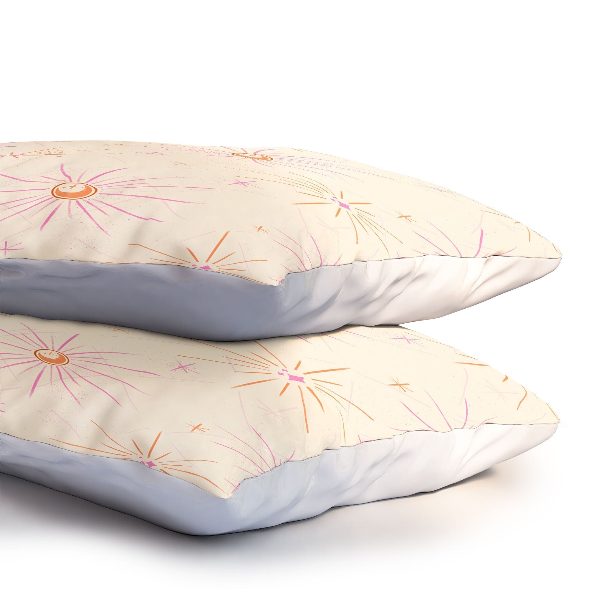 Little Om Pattern Little Moon cream Pillow Shams