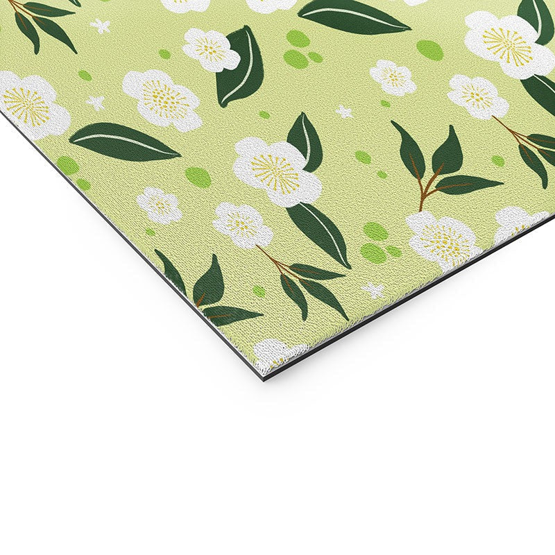 Design by Spark Matcha Tea Florals Welcome Mat