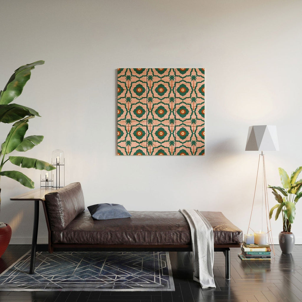 Design by Spark Mid Mod Palm Springs Wood Wall Mural