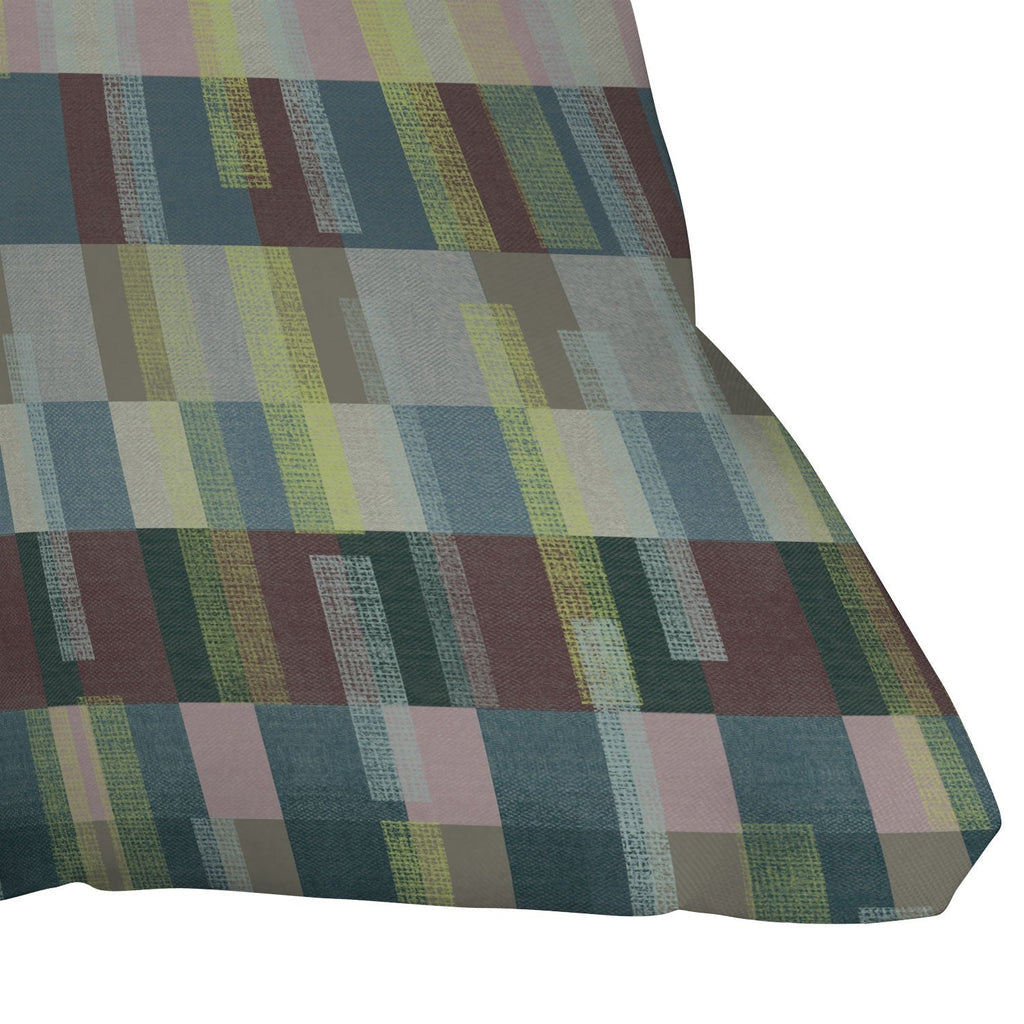 Marta Barragan Camarasa Dynamic Linear Blocks Outdoor Throw Pillow