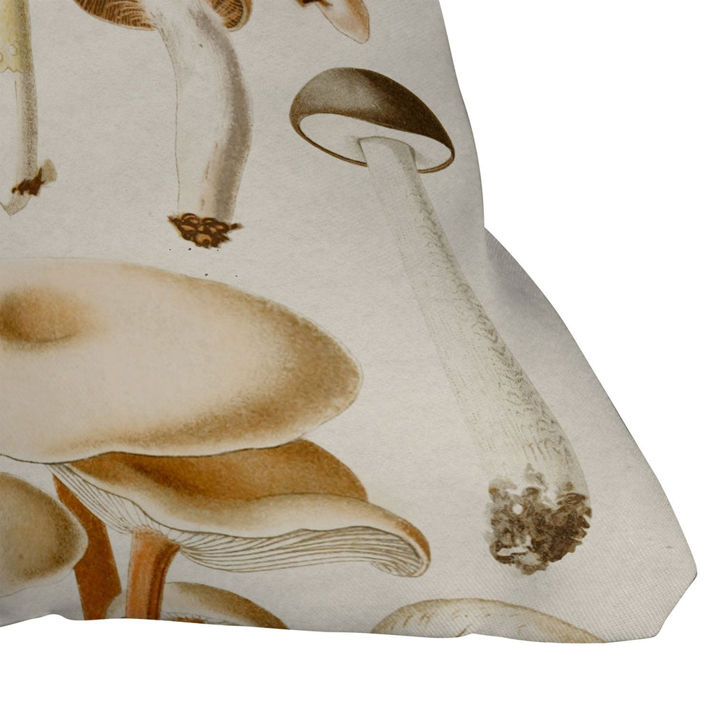 Gal Design Mushrooms Collection Outdoor Throw Pillow