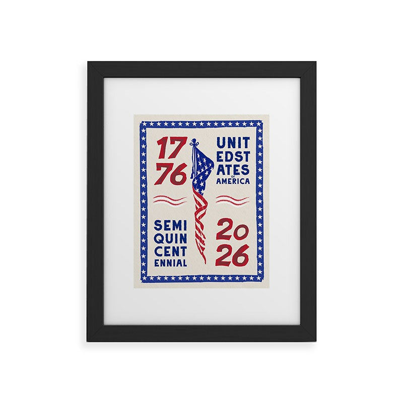 DENY Designs Retro 76 26 Framed Art Print