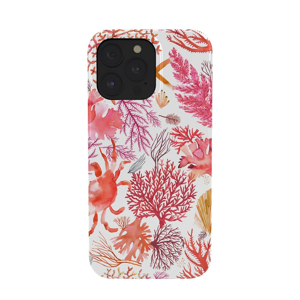 Ninola Design Botanic Retreat Coral Reef Crab Lobster Red Phone Case