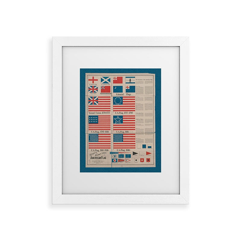 DENY Designs Goff s Evolution of the American Flag Framed Art Print