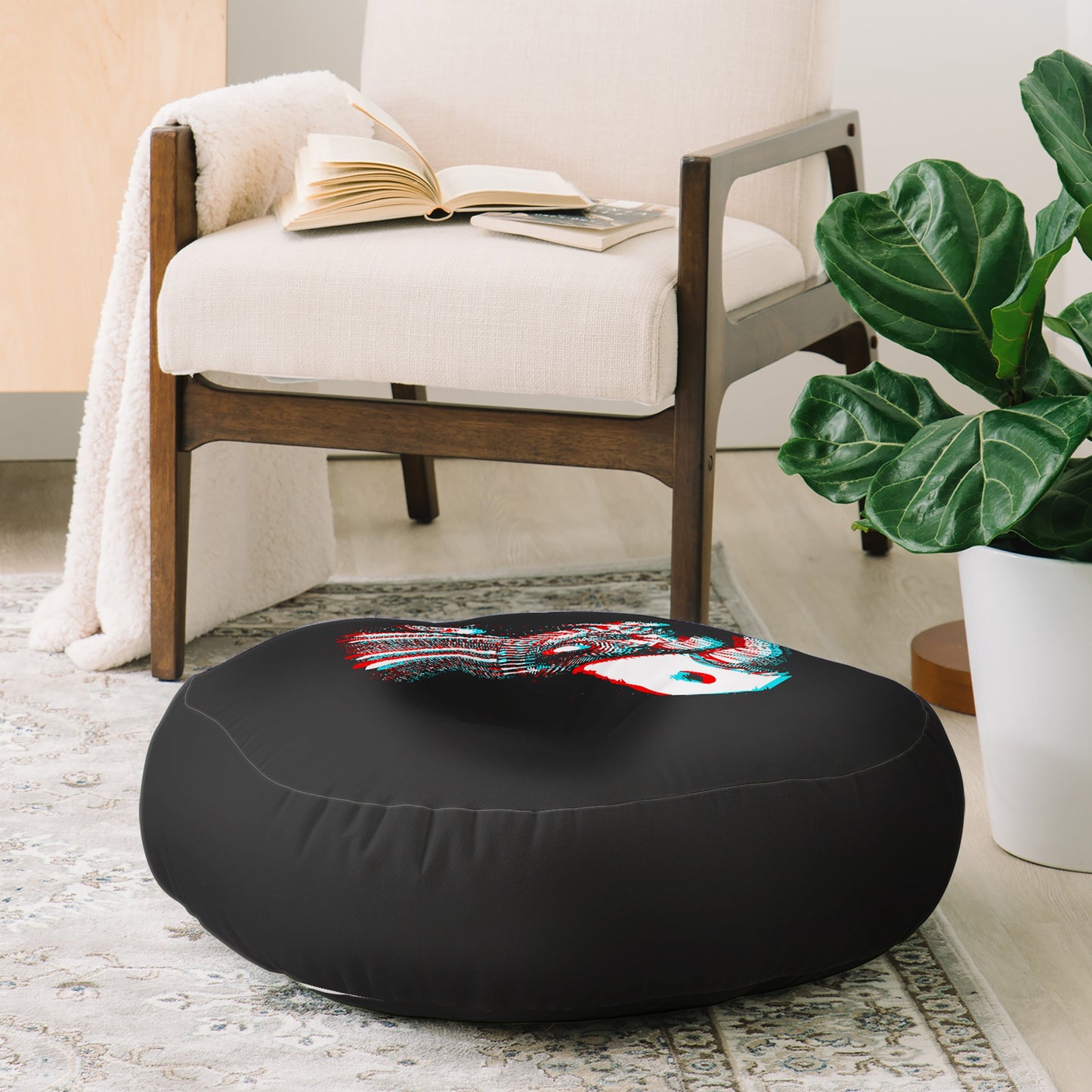 Adam Priester Spirit Rhino Floor Pillow Round