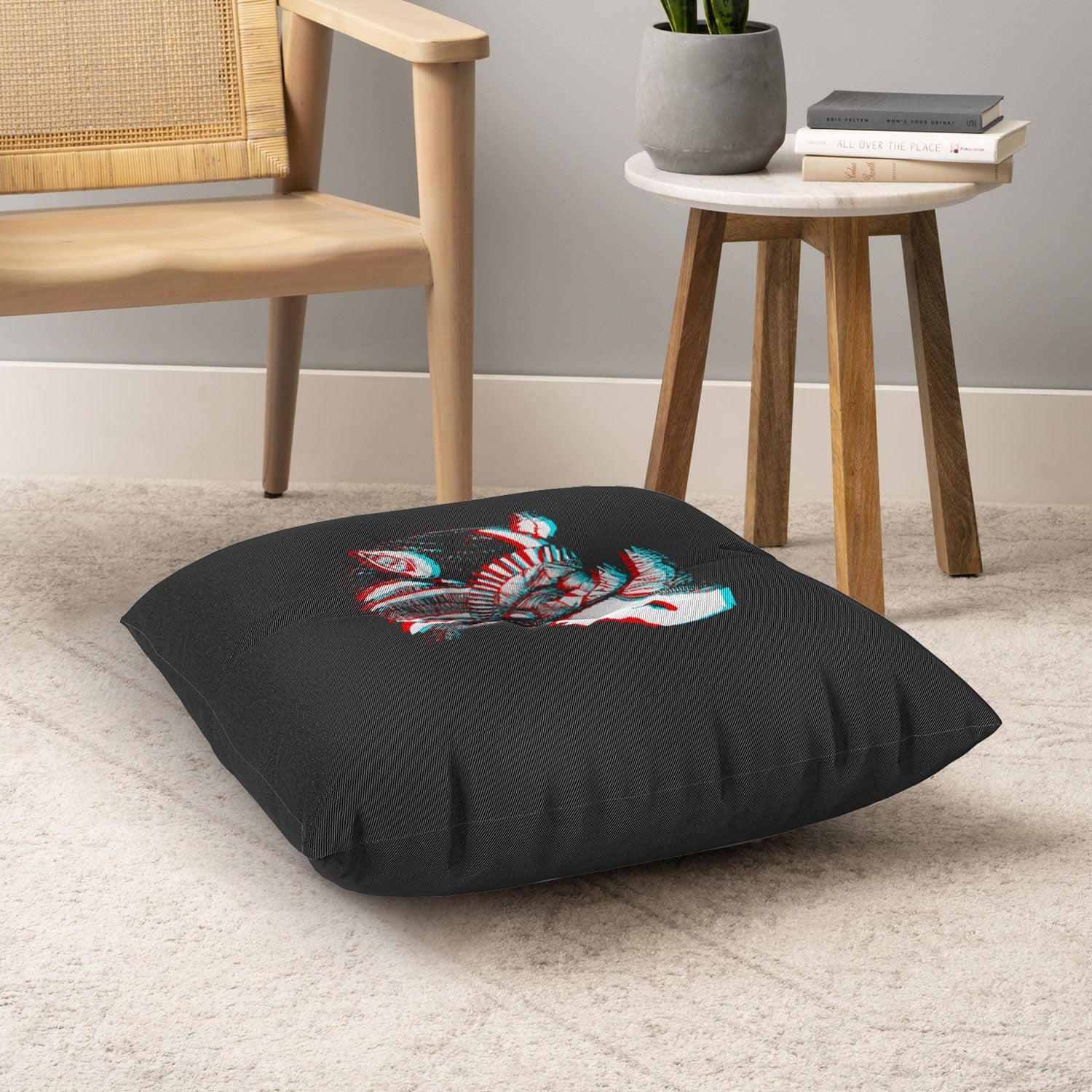 Adam Priester Spirit Rhino Floor Pillow Square