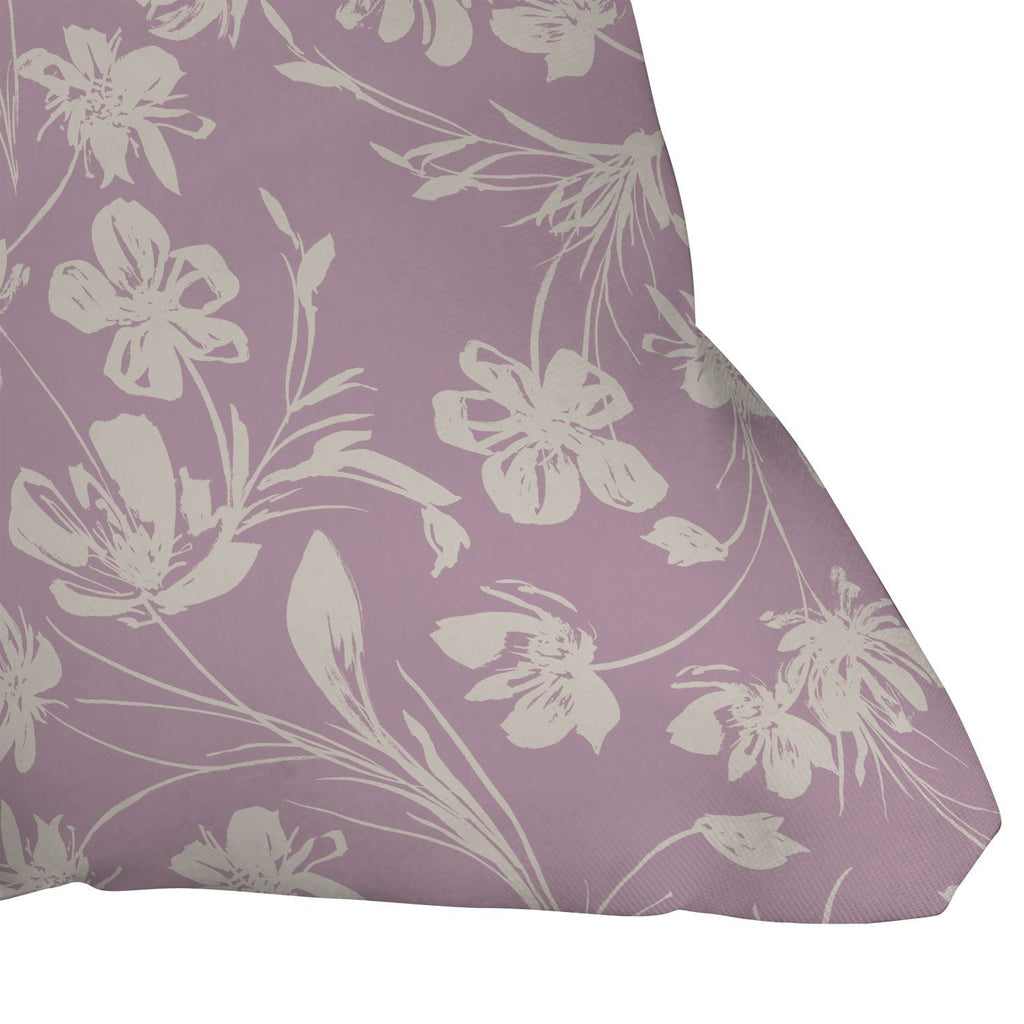Gabriela Fuente Martine Lilac Outdoor Throw Pillow