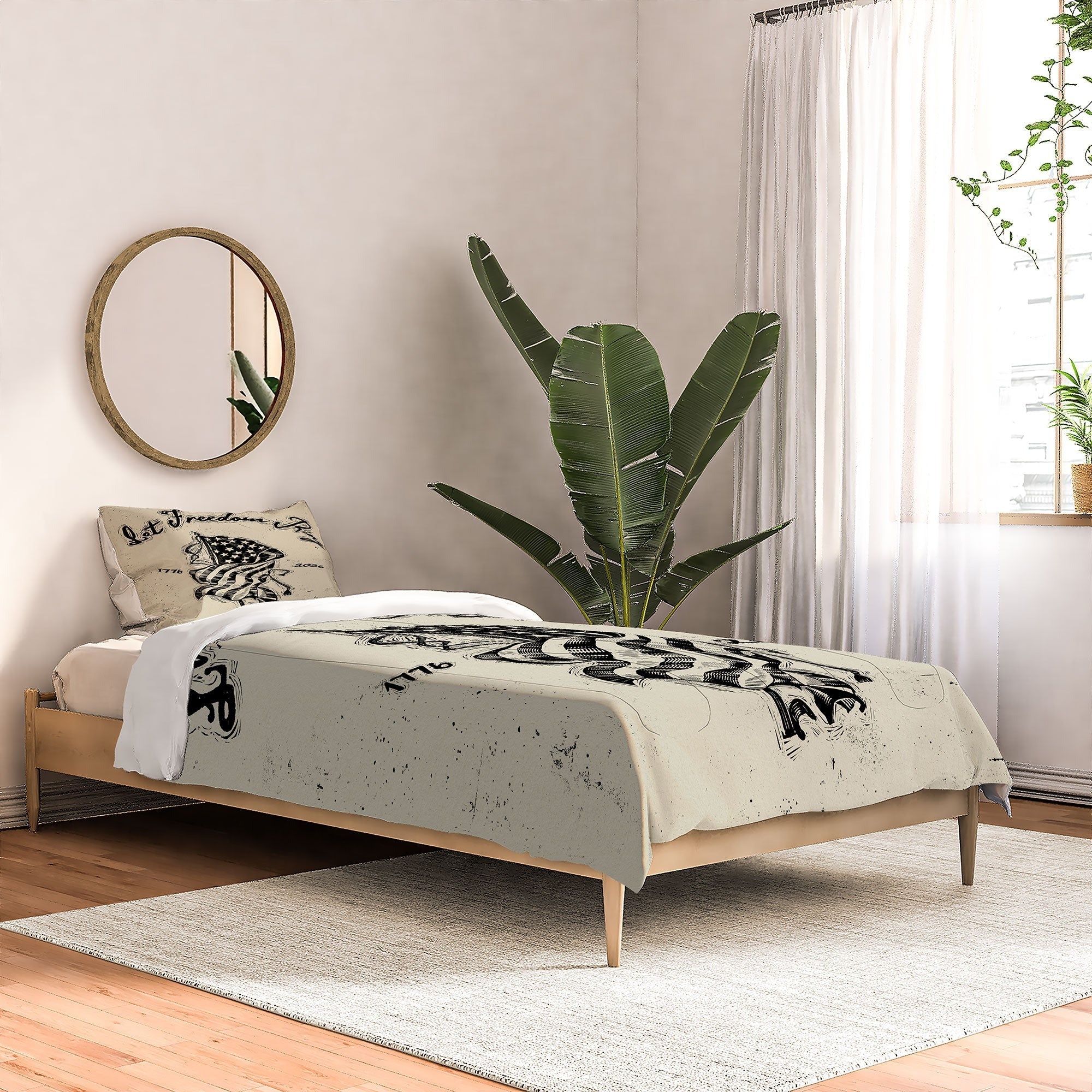 DENY Designs Let Freedom Ring Block Comforter