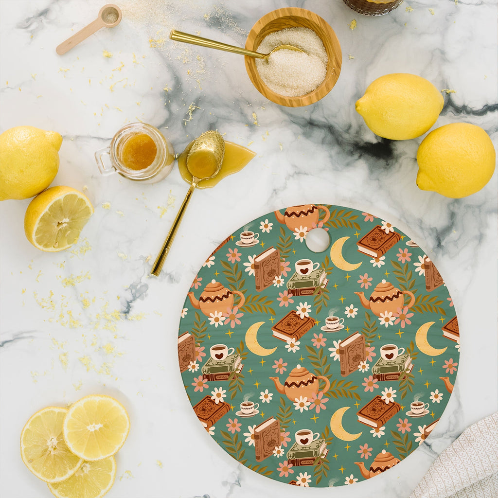 Avenie Moonlit Reading Nook I Cutting Board Round