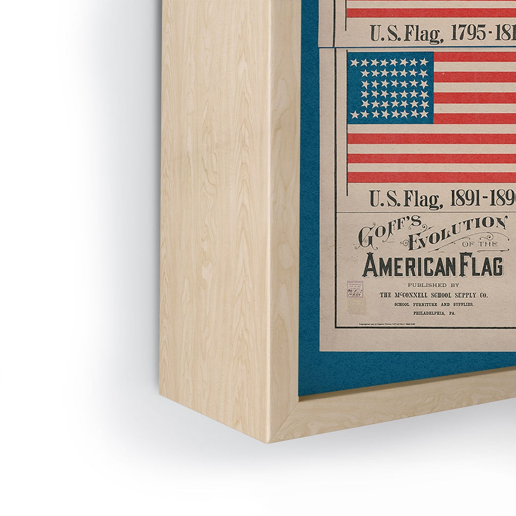 DENY Designs Goff s Evolution of the American Flag Framed Mini Art Print
