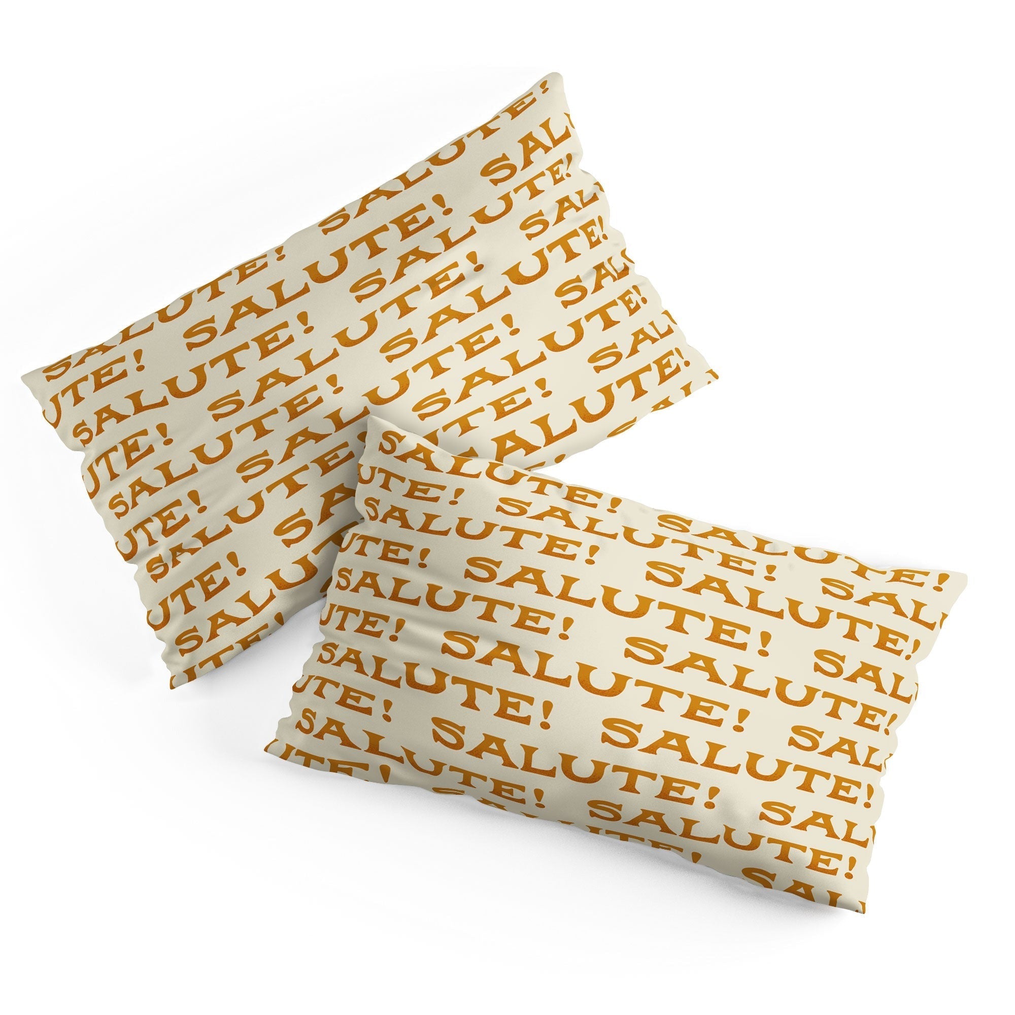 Jessica Molina Salute Gold Pattern on Cream Pillow Shams