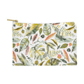 Ninola Design Botanic Retreat Tropical Jungle Leaves Botanical Green Orange Pouch