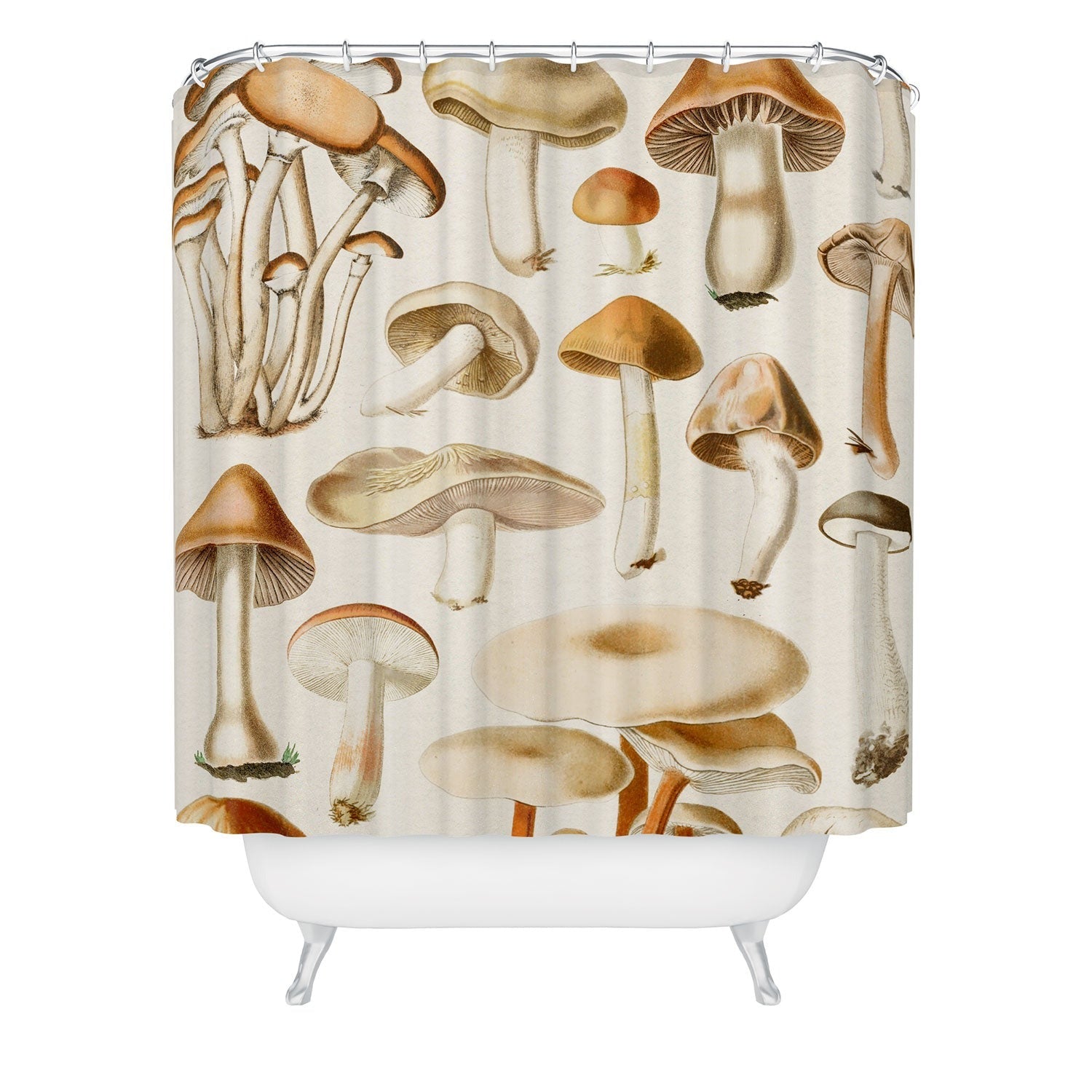 Gal Design Mushrooms Collection Shower Curtain