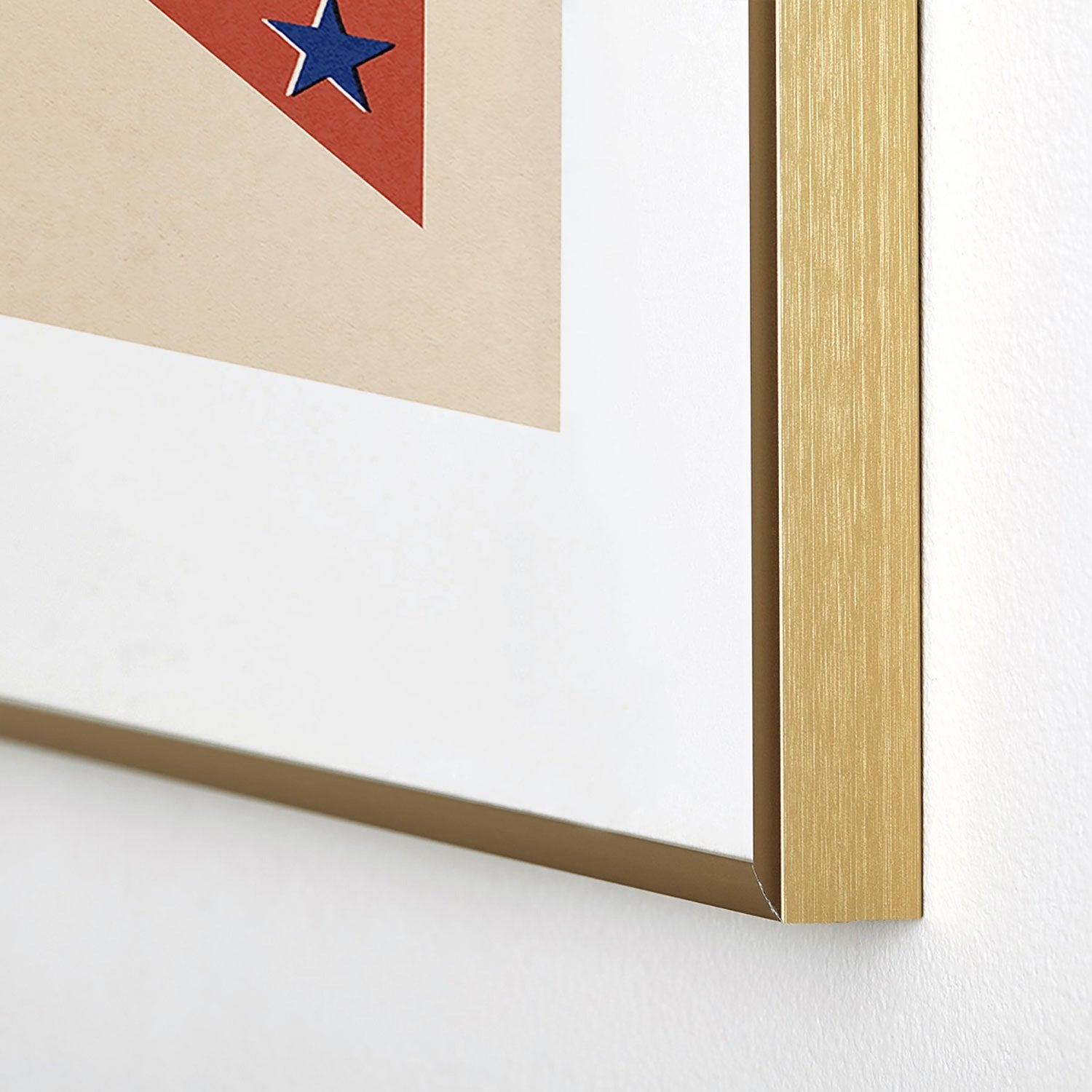 DENY Designs Star Banner Metal Framed Art Print