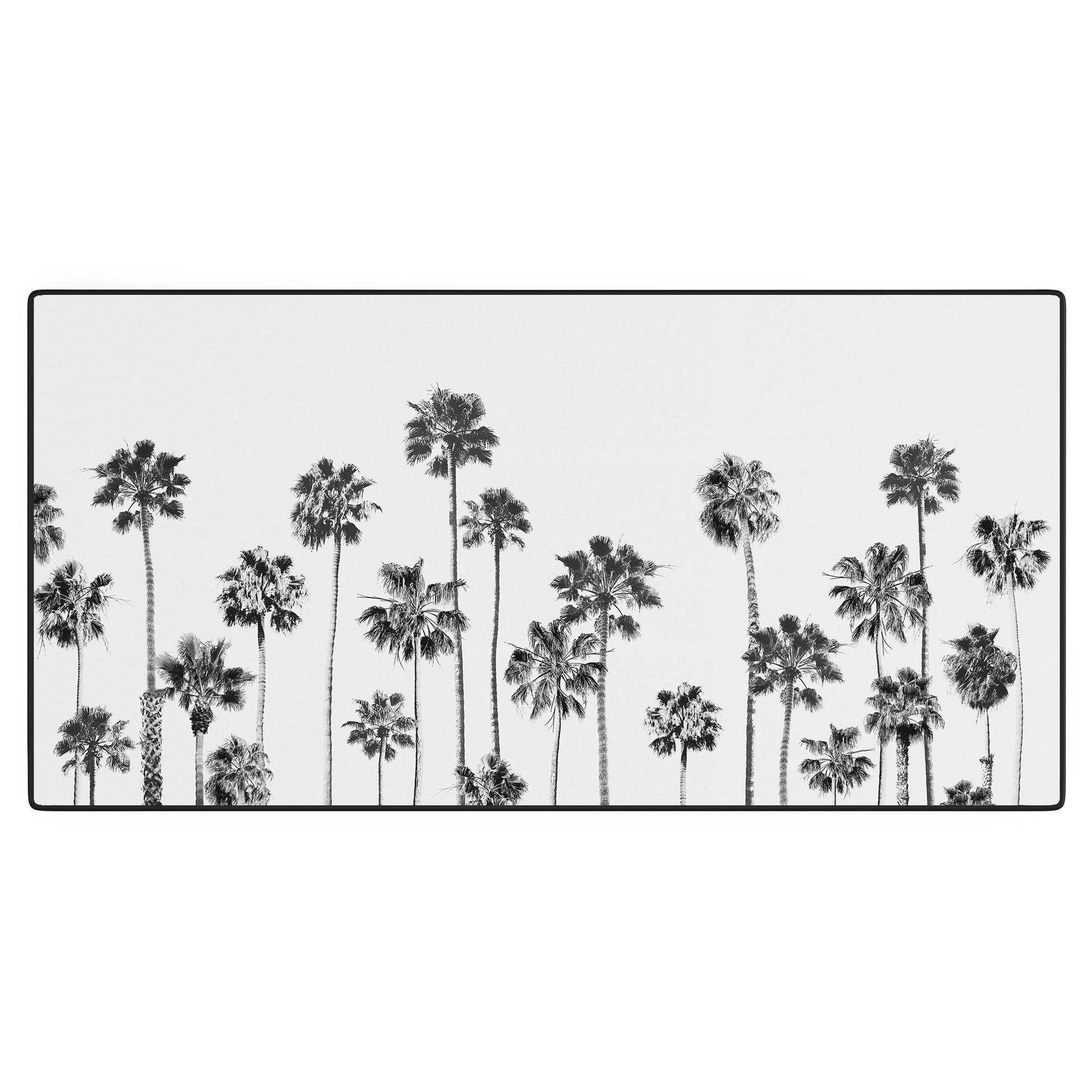 Gal Design Black And White Palms Desk Mat