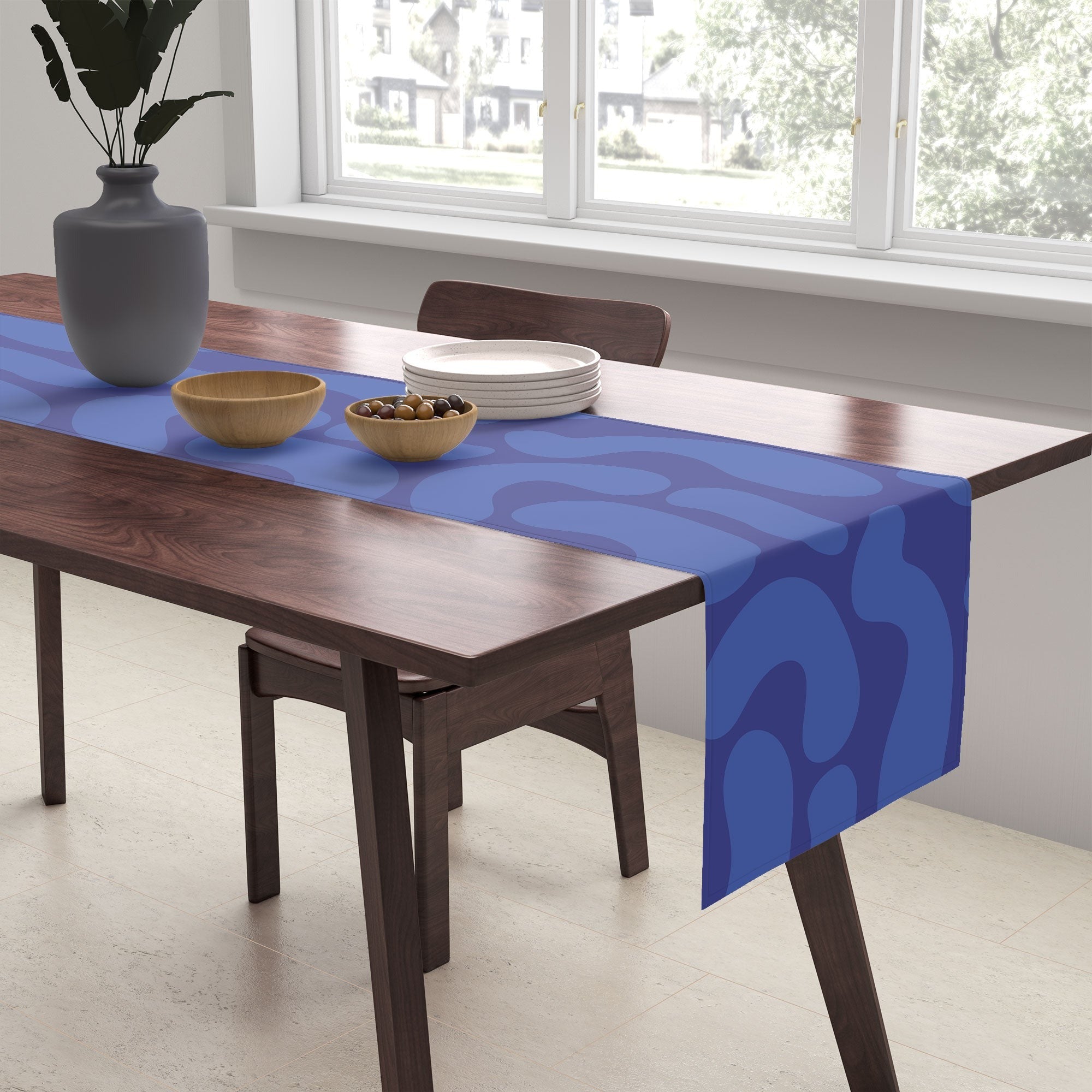 Camilla Foss Blue Pebble Table Runner