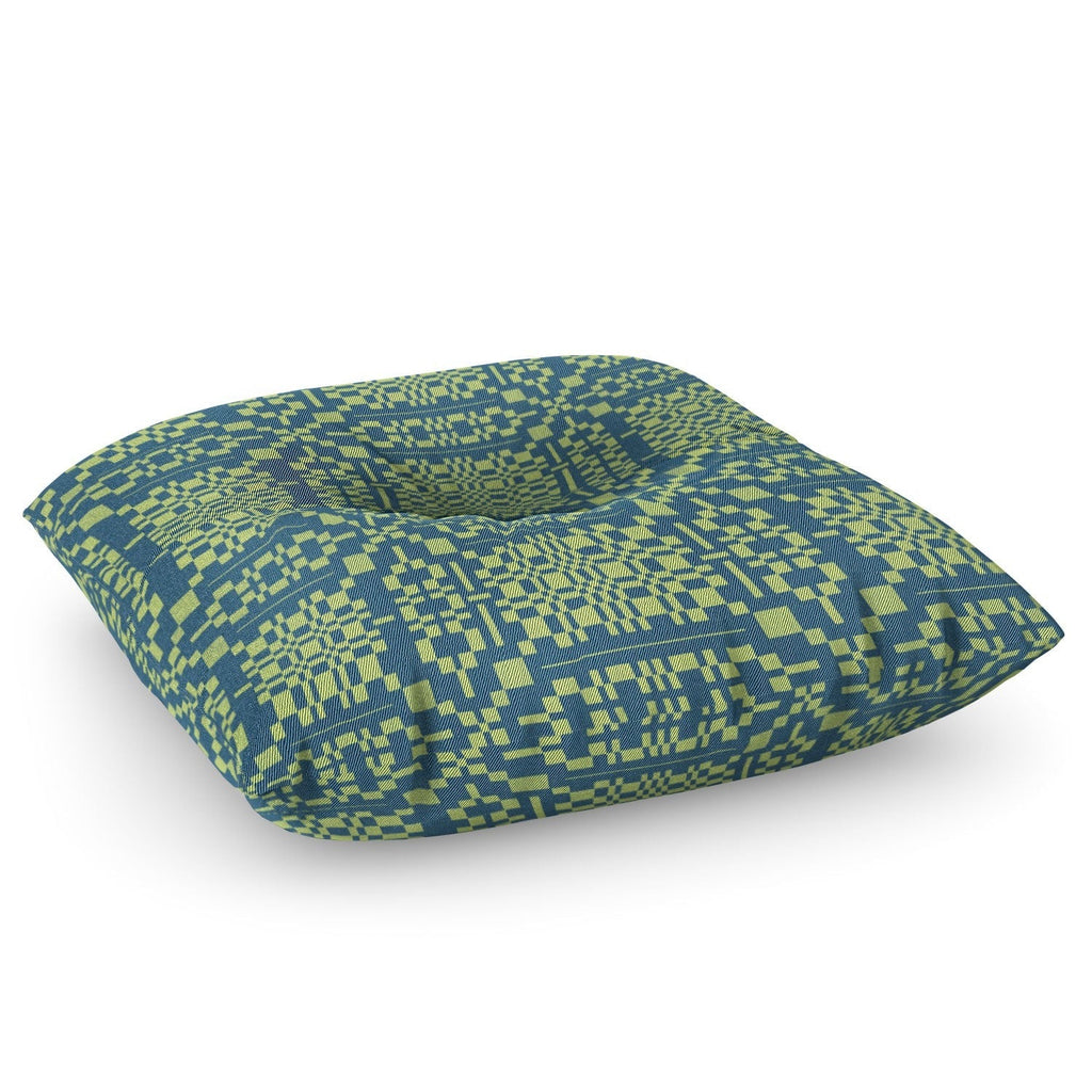 Marta Barragan Camarasa Nostalgic Grid Design Floor Pillow Square