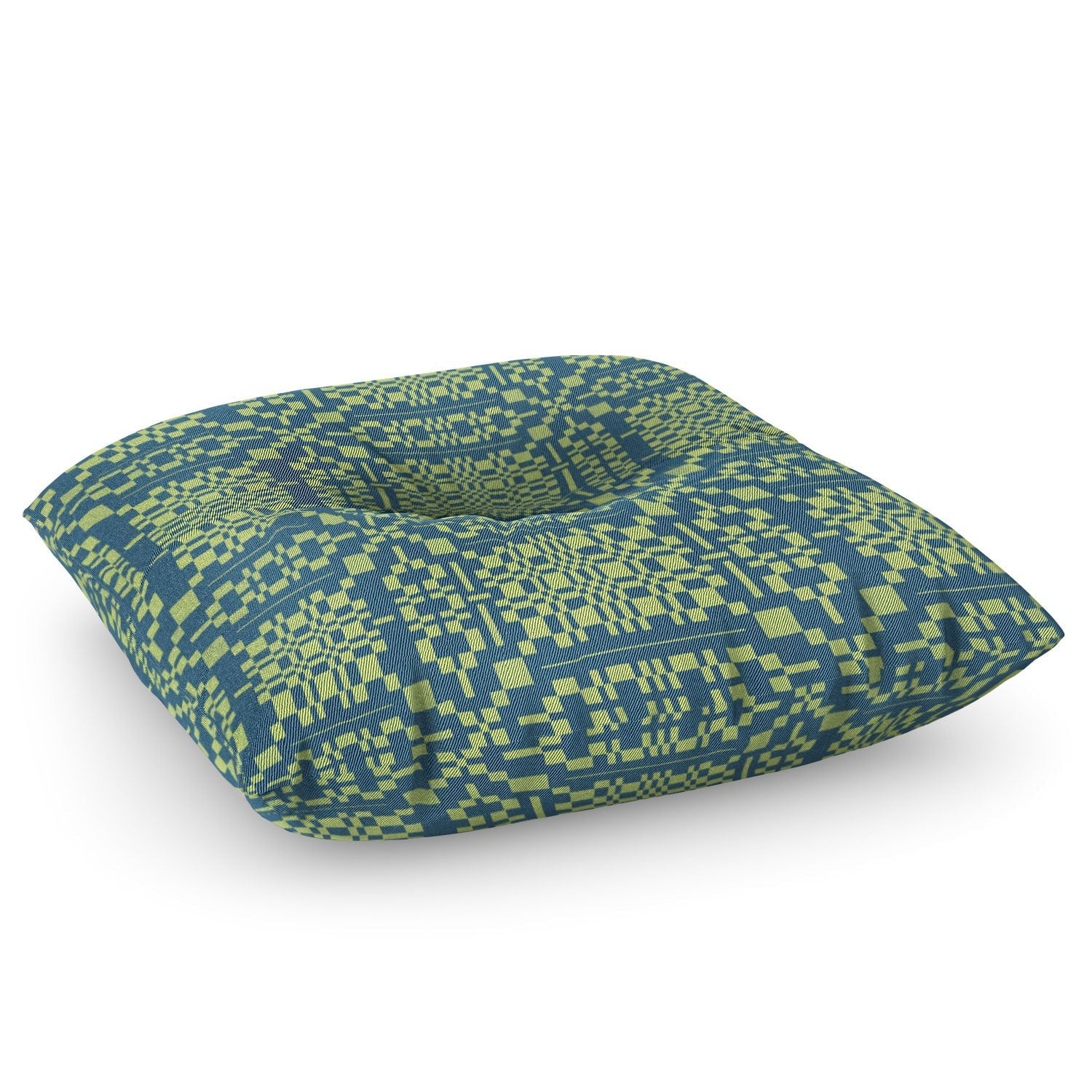 Marta Barragan Camarasa Nostalgic Grid Design Floor Pillow Square