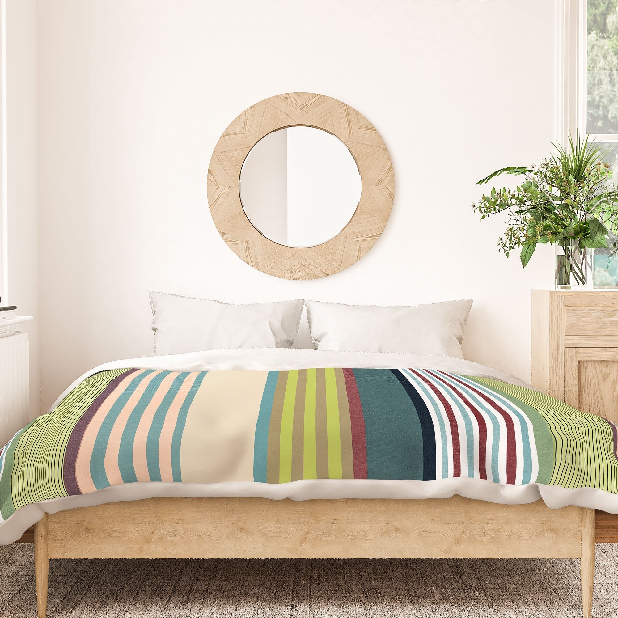 Marta Barragan Camarasa Colorful Stripe Delight Duvet Cover